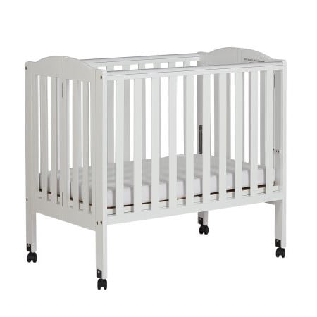 Dream On Me 2-in-1 Folding Portable Mini Crib. White