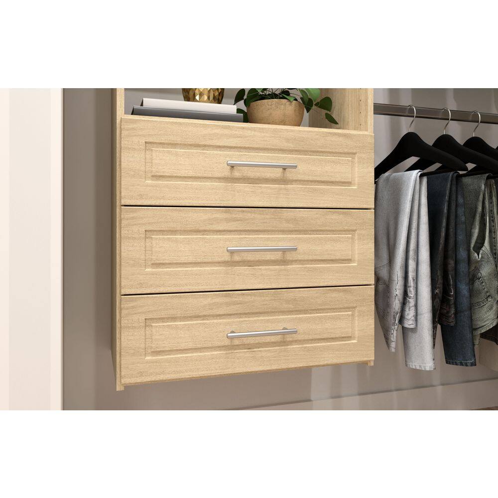 Closet Evolution HG65 Modern Raised 25 in. W Harvest Grain Wood Closet System