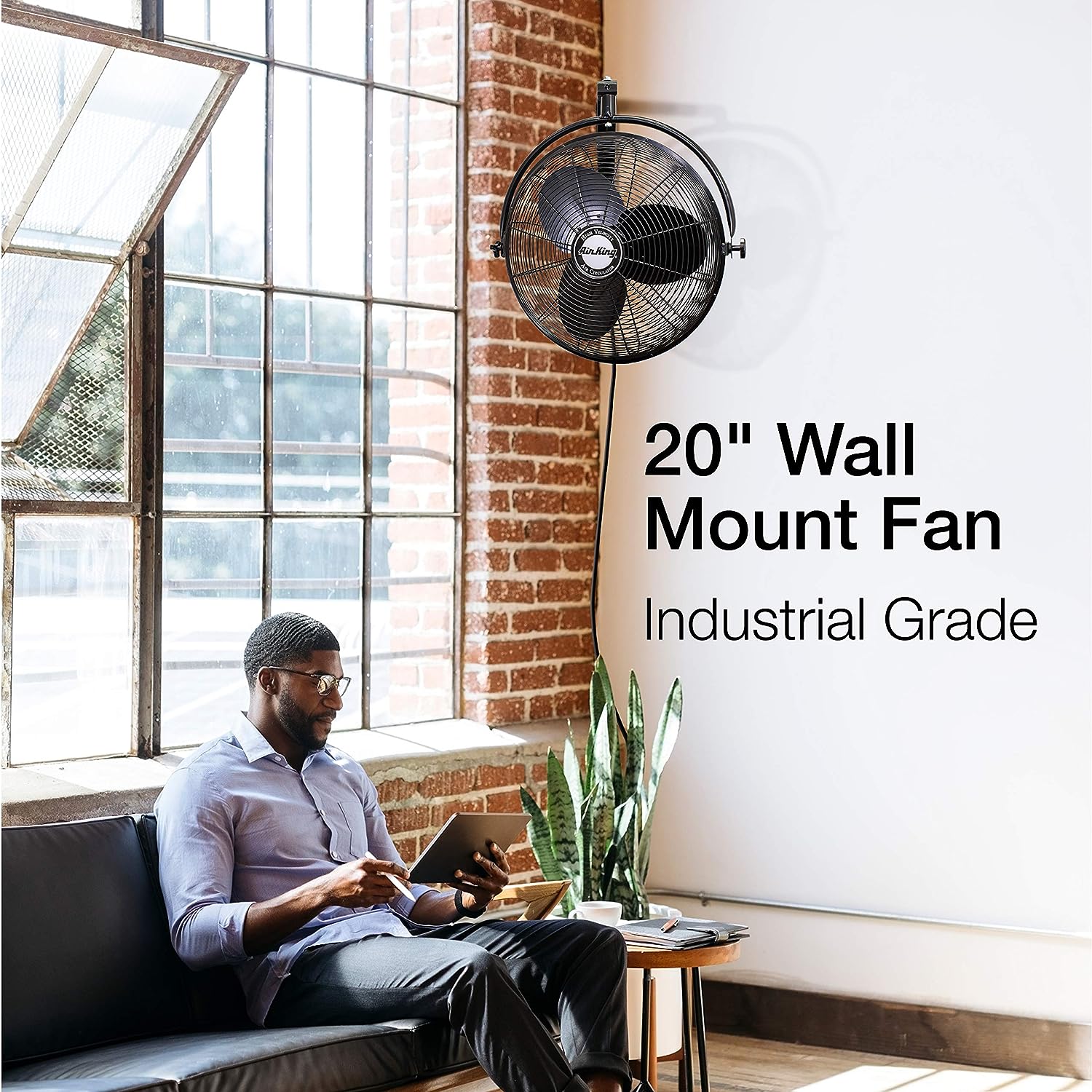 Air King 9020 1/6 HP Industrial Grade Wall Mount Fan. 20-Inch.Black