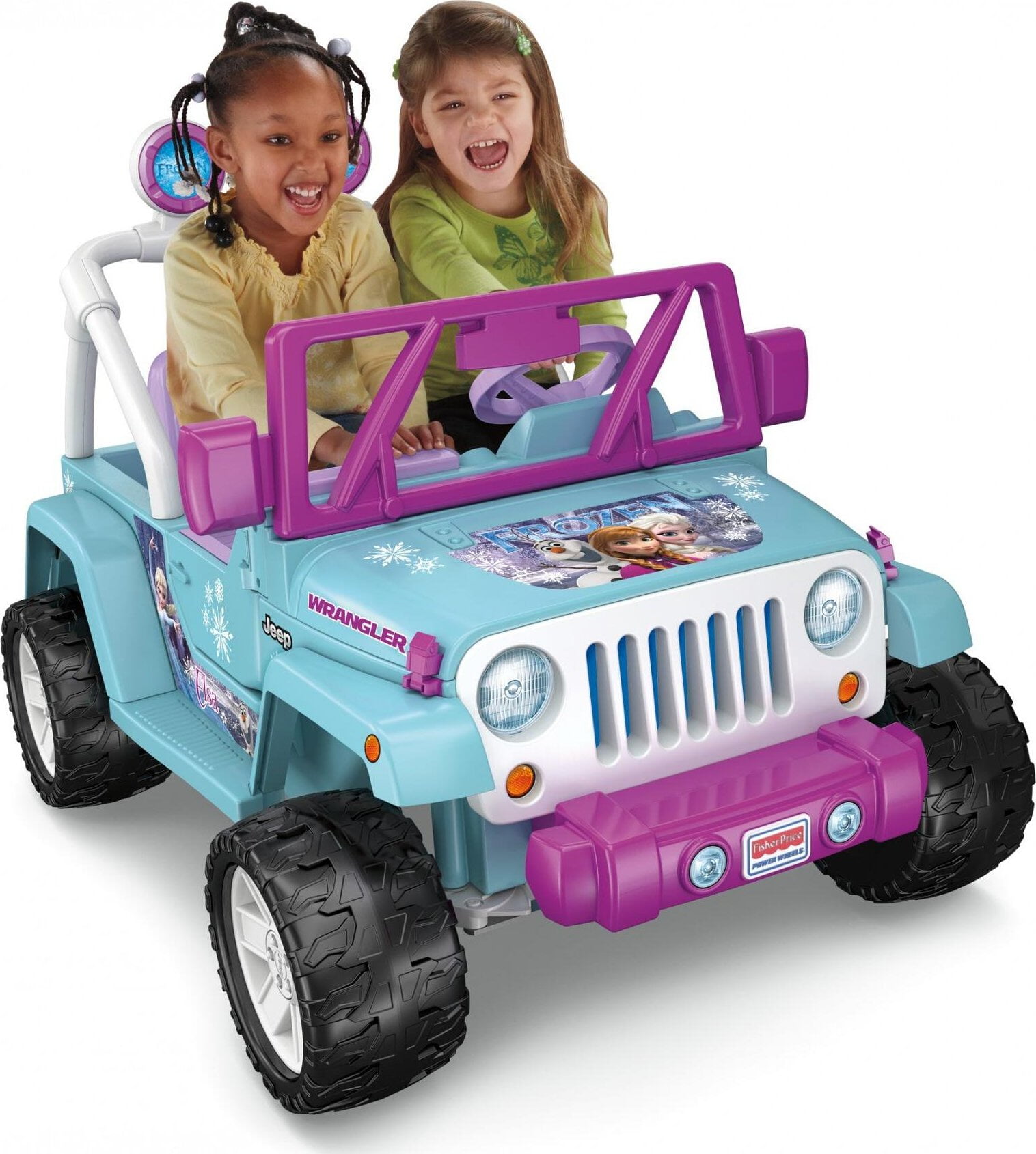 Power Wheels Disney Frozen Jeep Wrangler Battery-Powered Ride-On Toy Vehicle with Music & Sounds