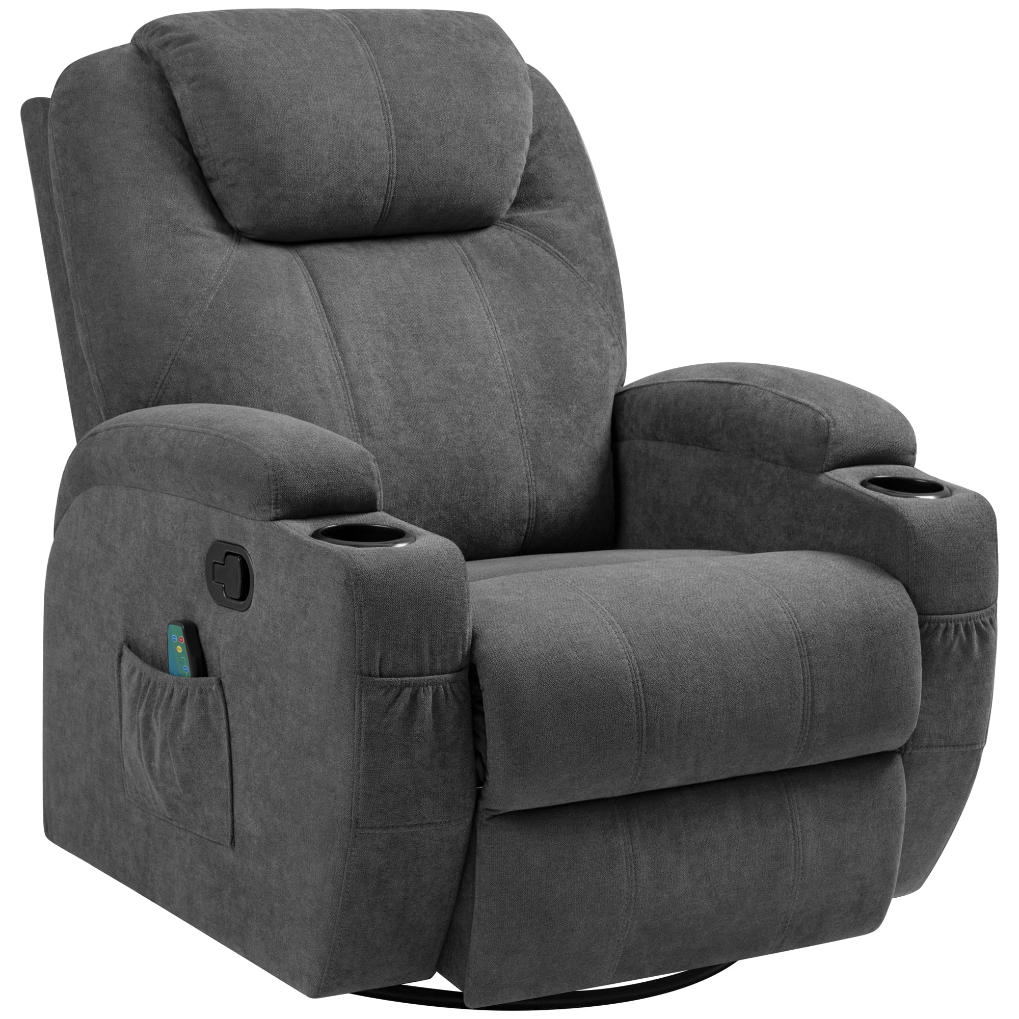 Vineego Fabric Power Massage Lift Recliner Chair with Heat & Vibration for Elderly.Gray
