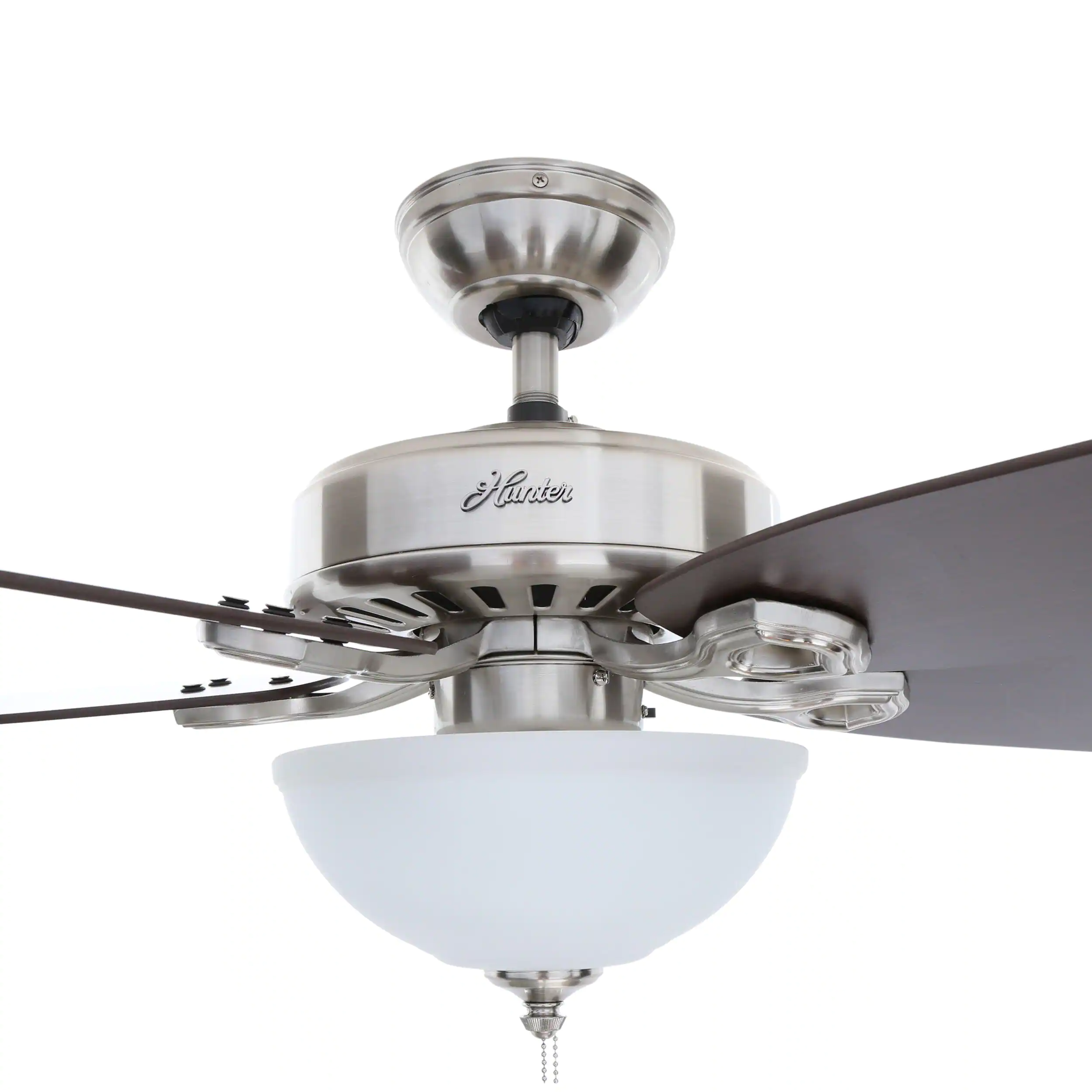 Hunter 53090 Builder Deluxe 52 in. Indoor Brushed Nickel Ceiling Fan with Light Kit