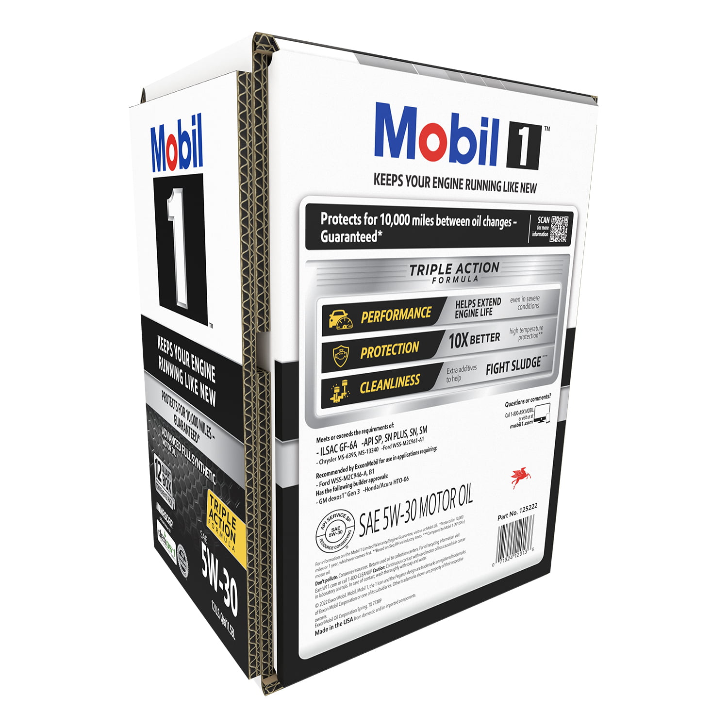 Mobil 1 Advanced Full Synthetic Motor Oil 5W-30. 12 qt Bag in Box