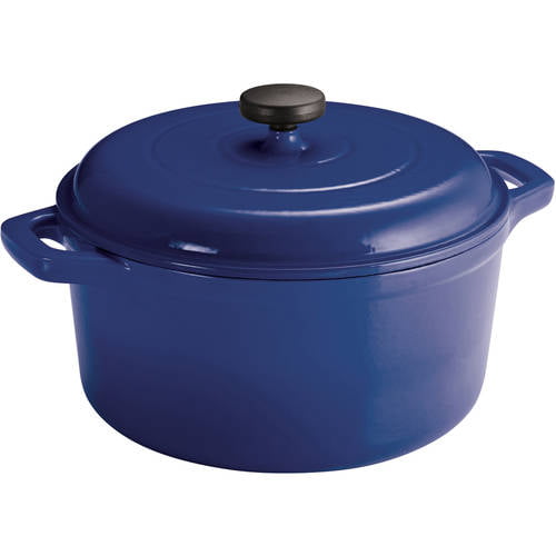 Tramontina Enameled Cast Iron 6.5 Quart Round Dutch Oven. Blue