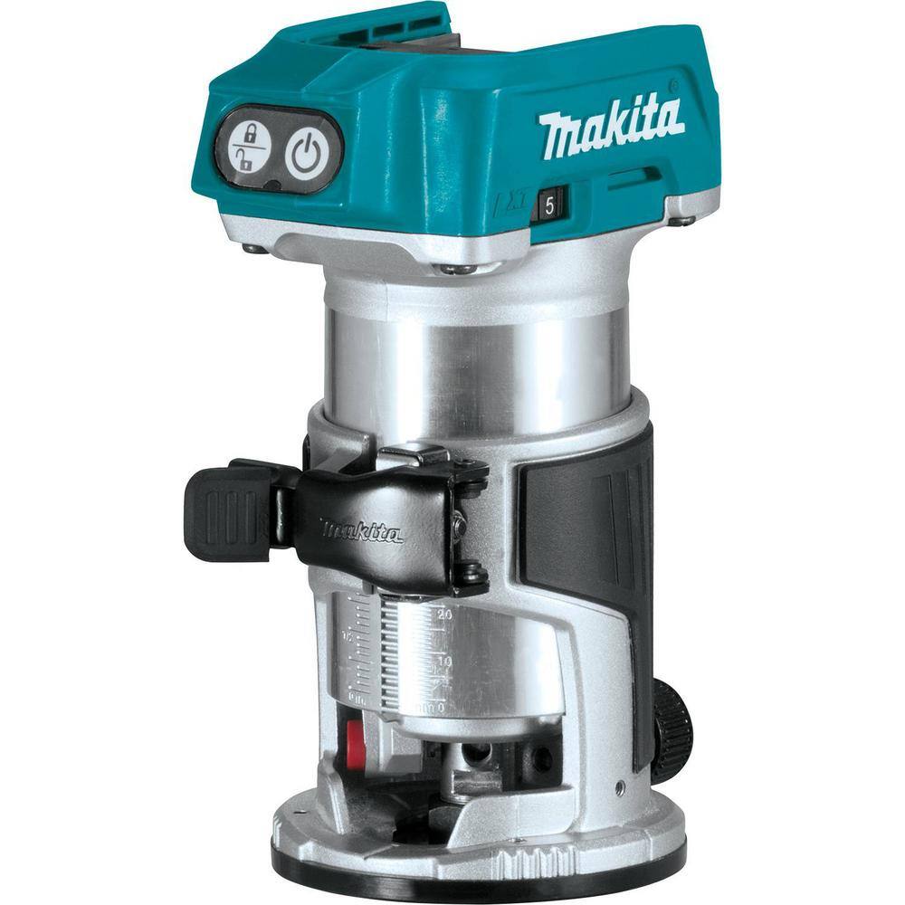 Makita XTR01Z 18V LXT Lithium-Ion Brushless Cordless Variable Speed Compact Router with Built-In LED Light (Tool Only)