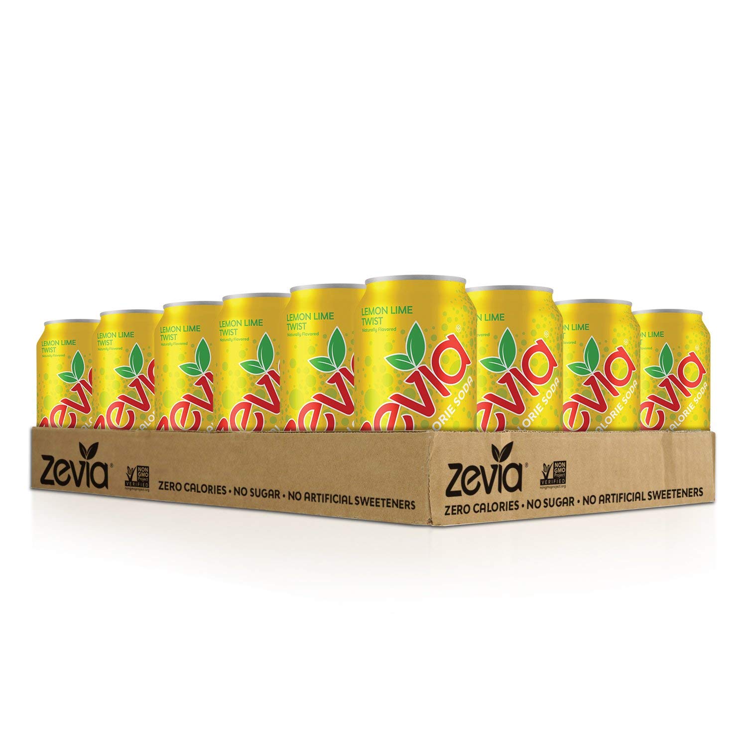 Zevia Zero Calorie Soda. Lemon Lime Twist. 12 Ounce Cans (Pack of 24)