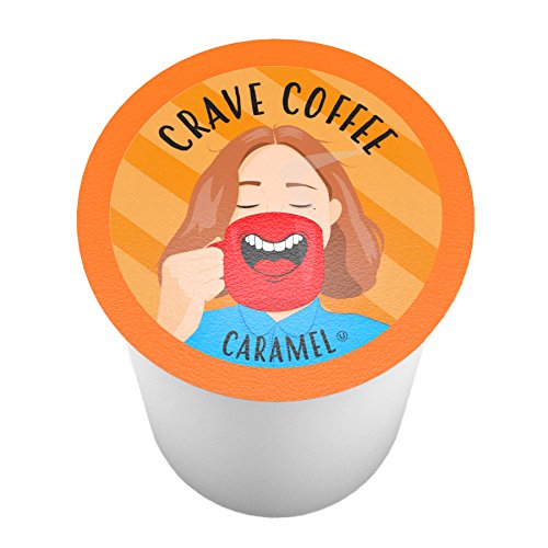 Crave Beverages Flavored Coffee Pods Compatible with 2.0 K-Cup Brewers. Caramel. 40 Count
