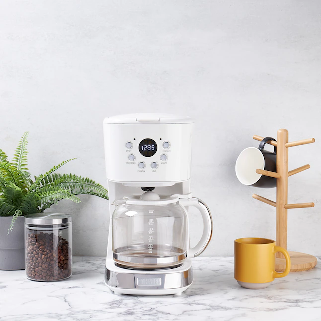 Haden 75061 Heritage 12-Cup Ivory White Residential Drip Coffee Maker. Ivory White