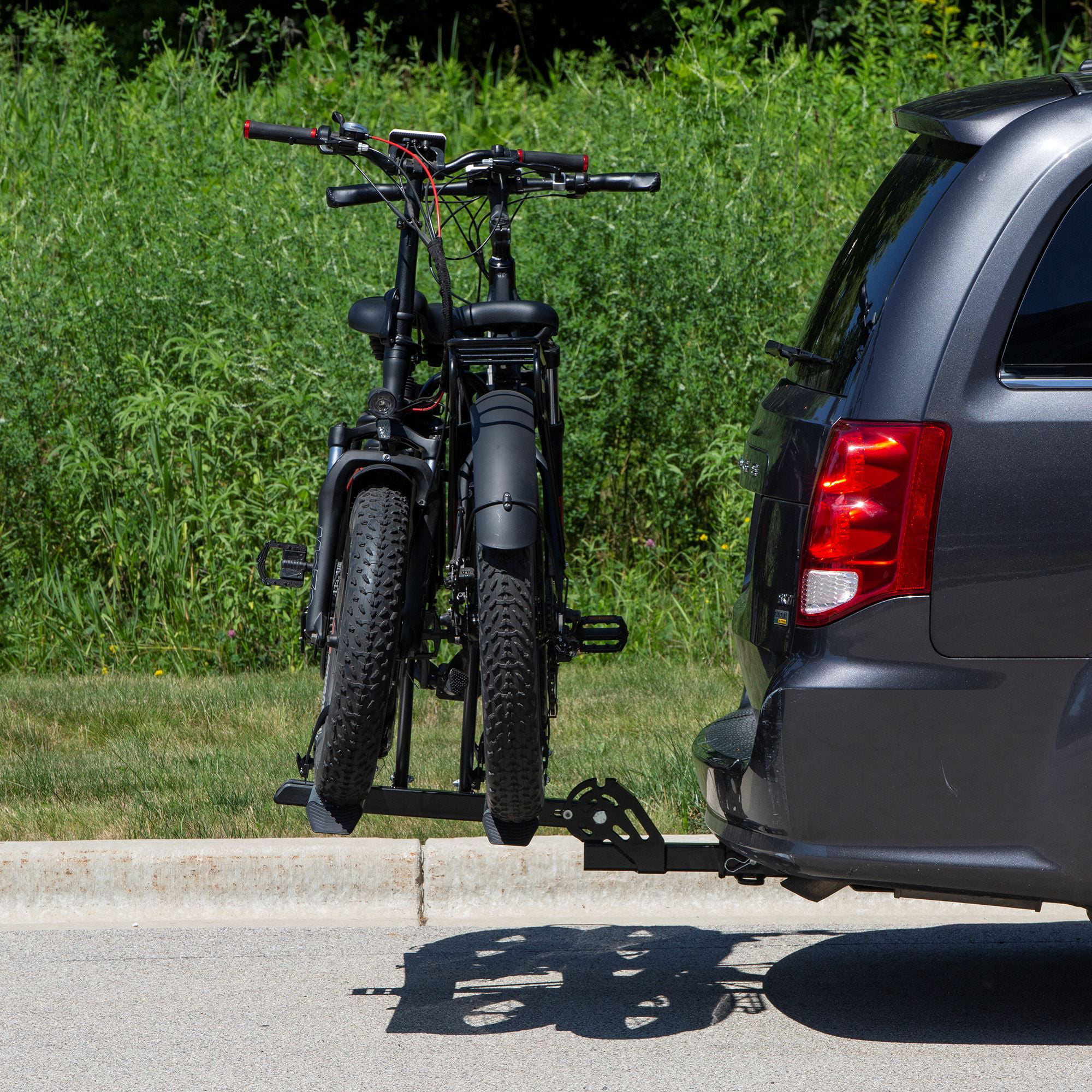 Elevate Outdoor Aluminum EZ-Fold Platform Rack for Ebikes & Fat Tire Bikes - 2 Bike