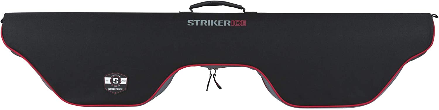Striker Ice Fishing Rod Case. Portable and Protective Equipment Case. Holds up to Four 32-Inch to 38-Inch Ice Rods. Black