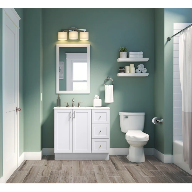 allen + roth  Merington 21.5-in 3-Light Brushed Nickel Transitional Vanity Light