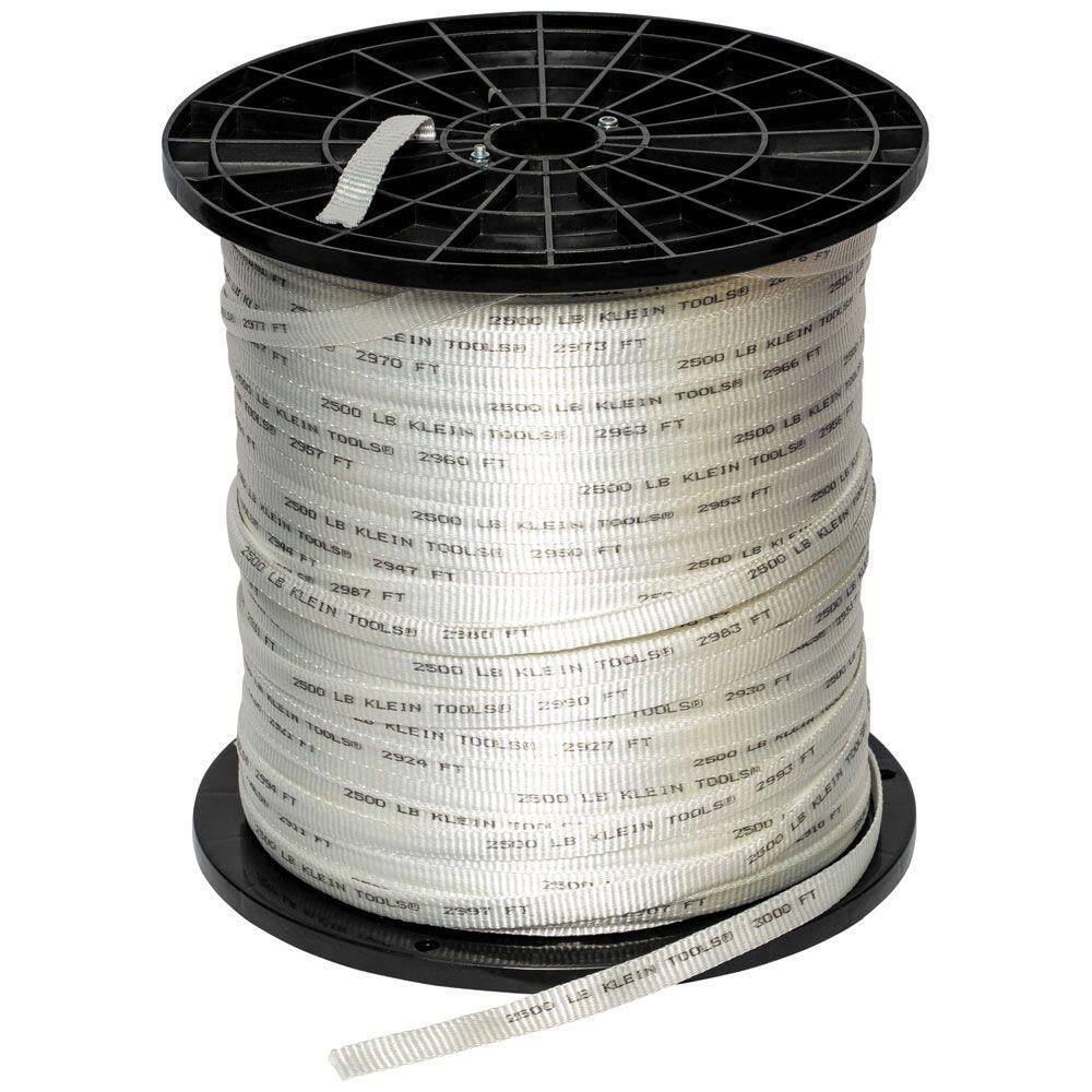 Klein Tools 50142 3000 ft. Conduit Measuring Pull Tape 2500 lbs. Tensile Strength