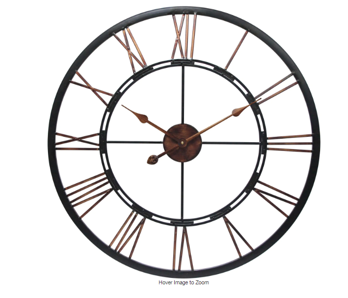 Infinity Instruments Metal Fusion 28 in. H x 28 in. W Round Wall Clock