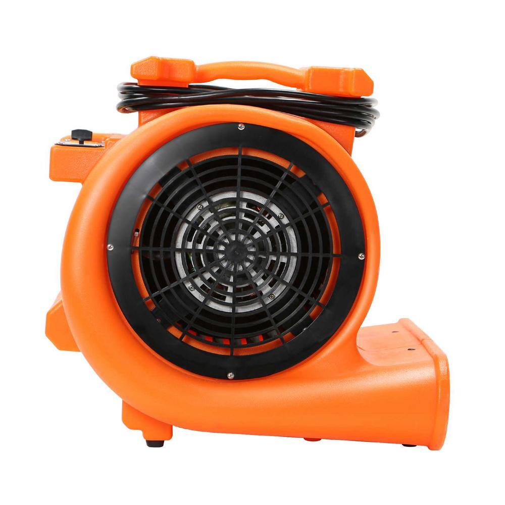 Dryser JAN-DRY-4200 1 HP 11 in. 3 Speed Blower Fan Air Mover in Orange