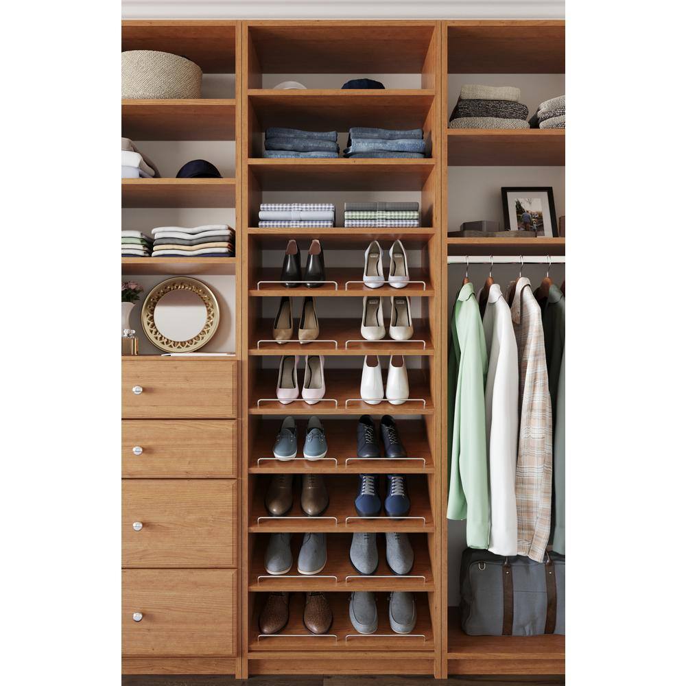 SimplyNeu SNT4-BC 14 in. W D x 25.375 in. W x 84 in. H Amber Shoe Storage Tower Wood Closet System