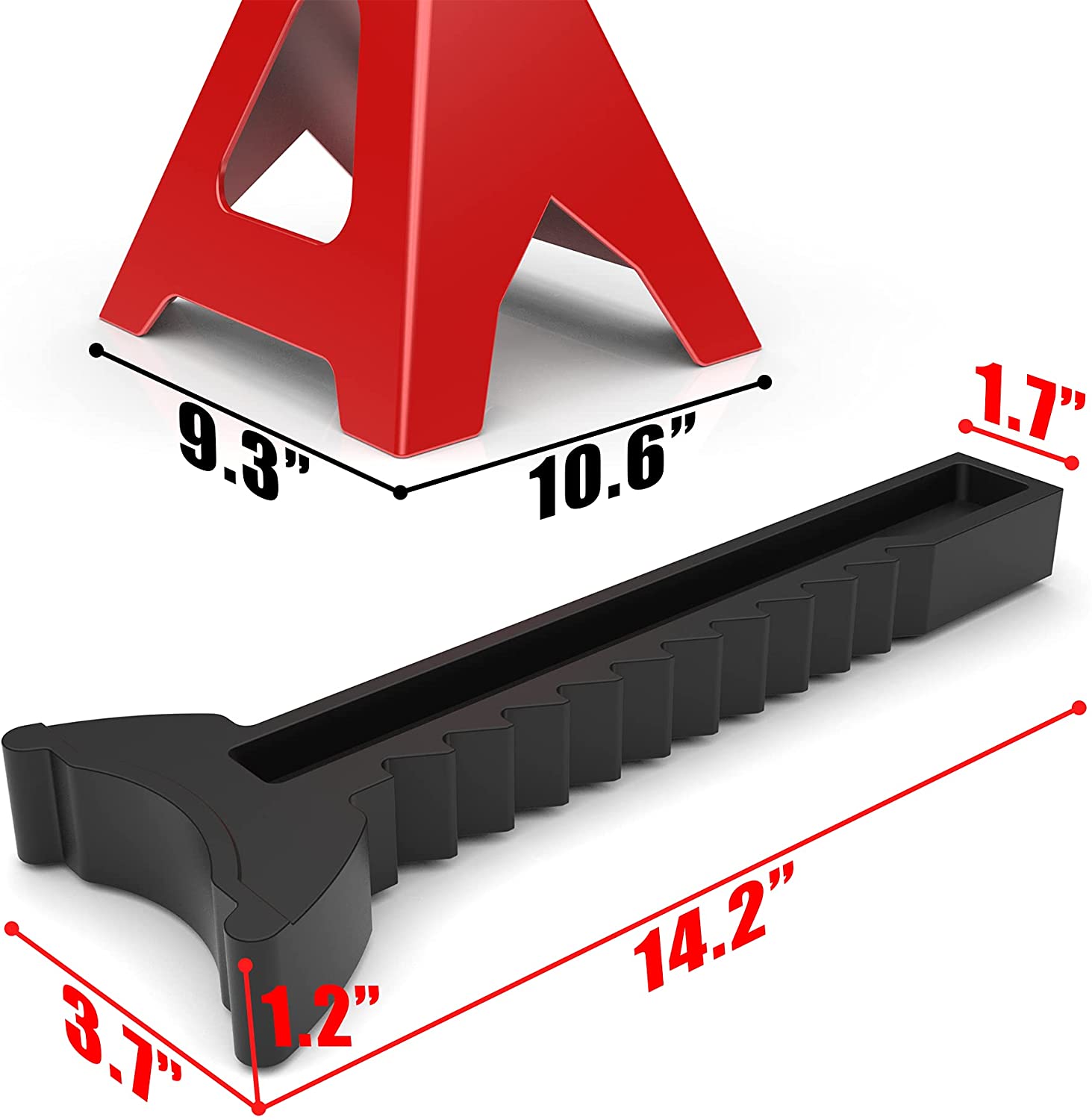 Big Red 6 Ton Jack Stands Double Locking Jack Stand. Red. W4602A. 1 Pair