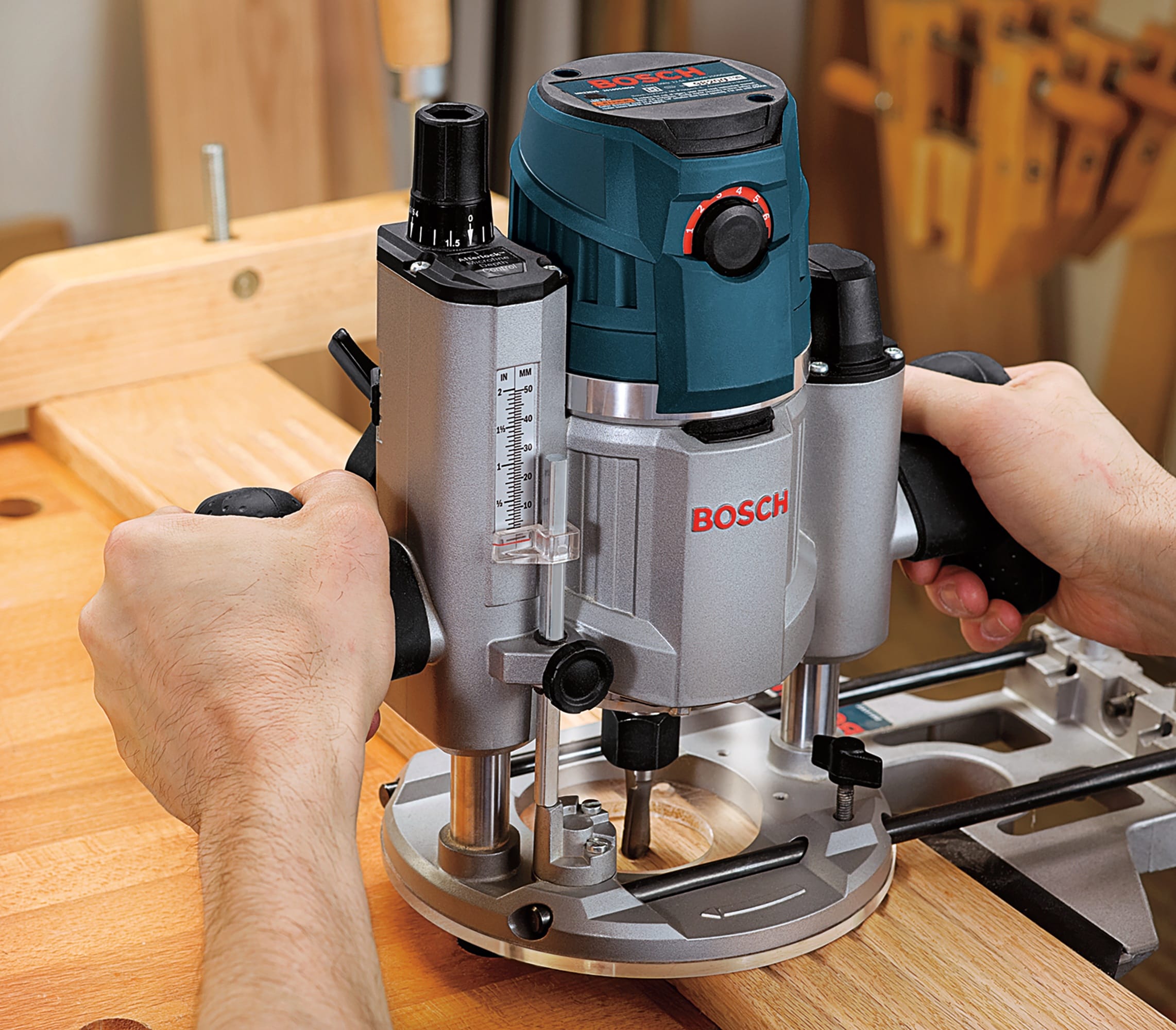 Bosch MRP23EVS 1/4-in and 1/2-in 2.99-HP Variable Speed Plunge Corded Router (Tool Only)