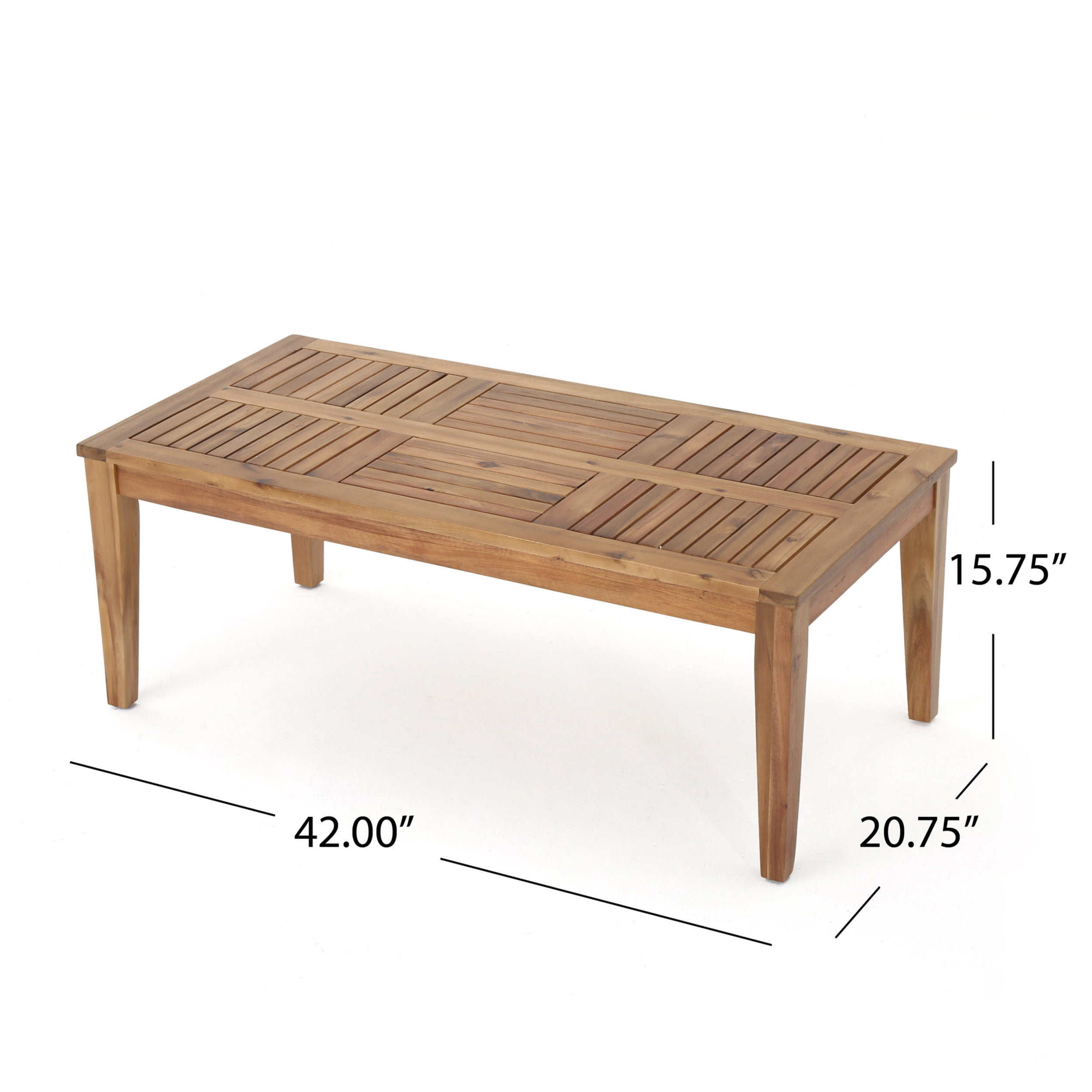 Noble House Sewell Acacia Wood Outdoor Coffee Table. Teak