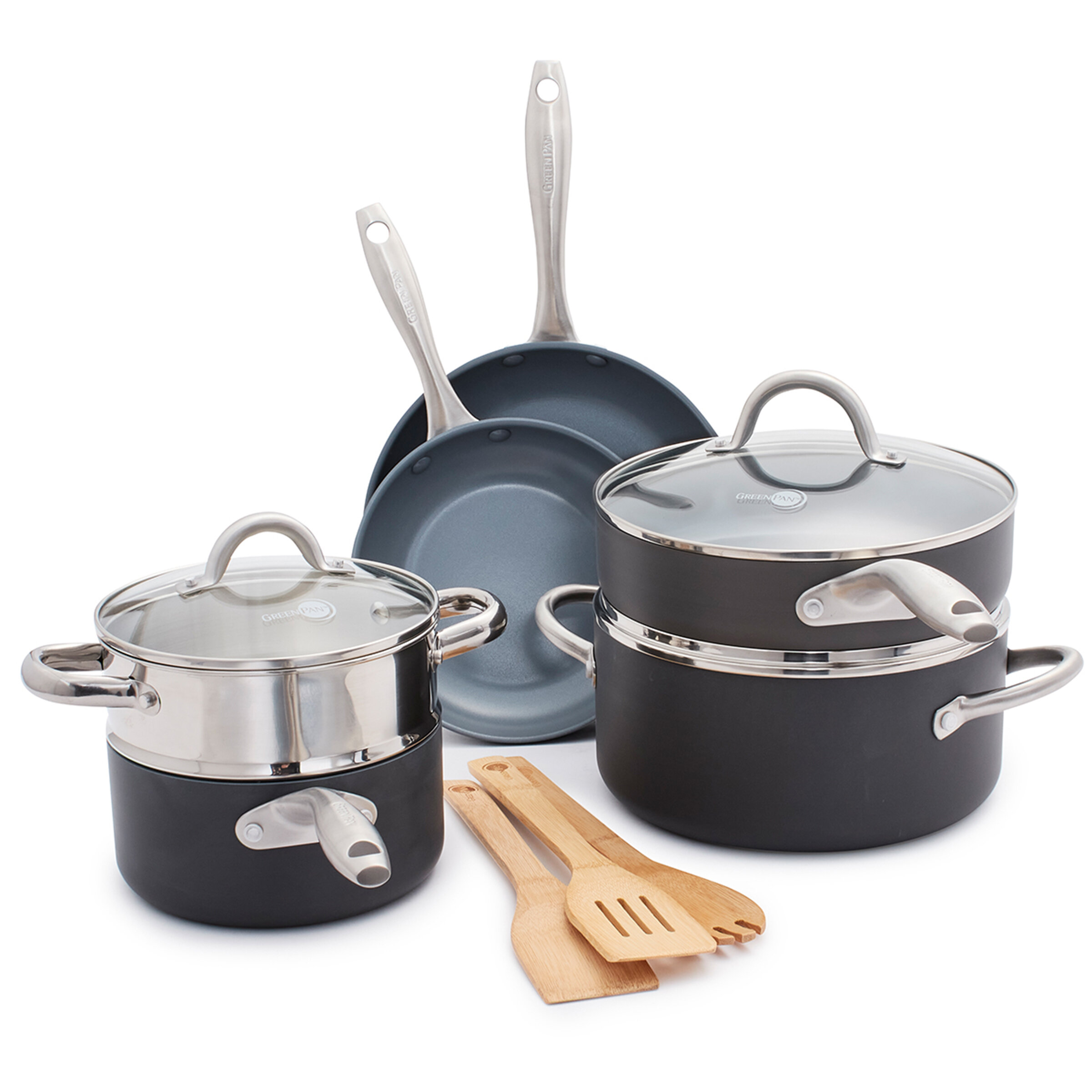GreenPan Lima 12 Piece Hard-Anodized Aluminum Non-Stick Cookware Set