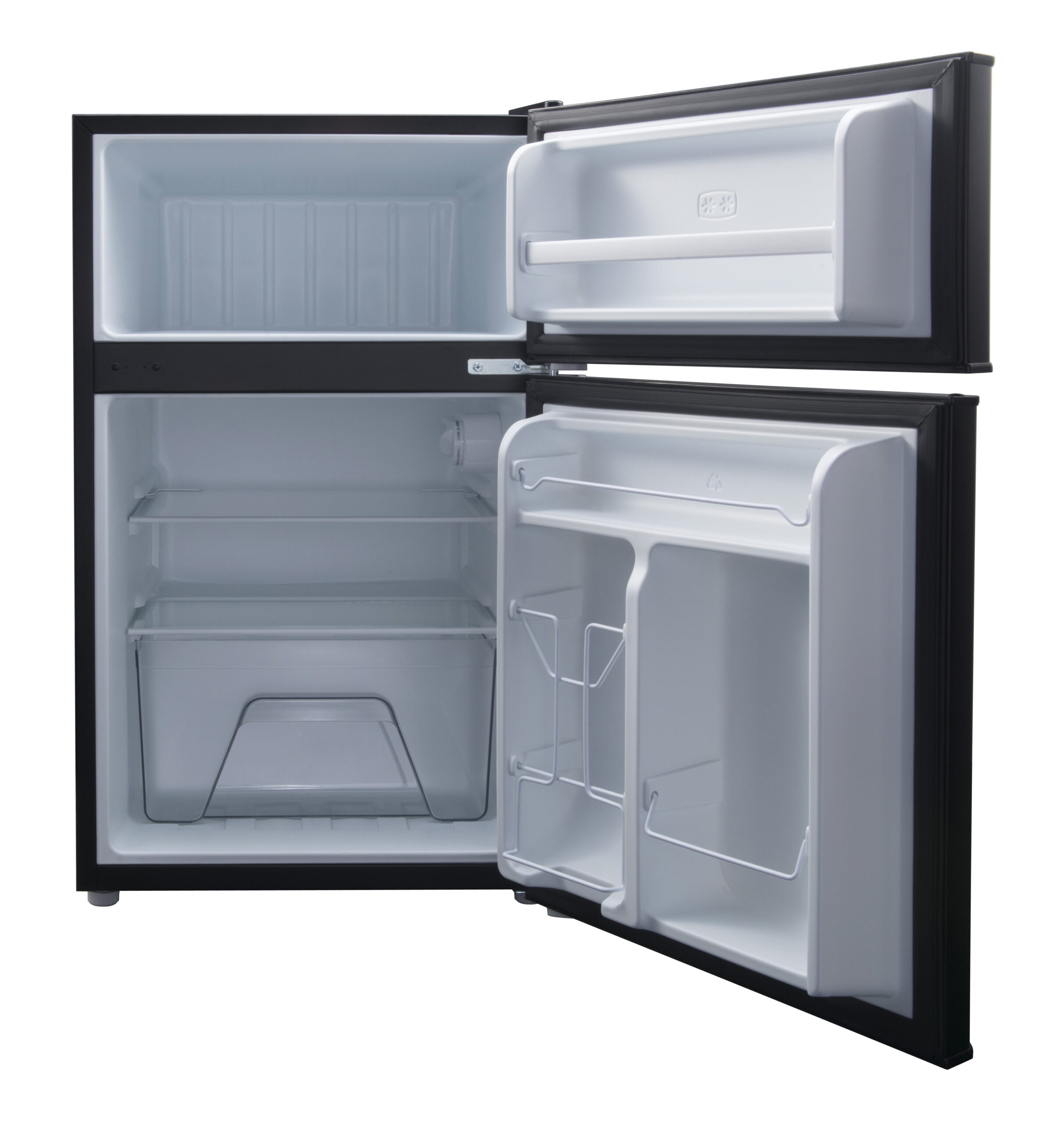 Galanz 3.1 Cu ft Two Door Mini Fridge. Black