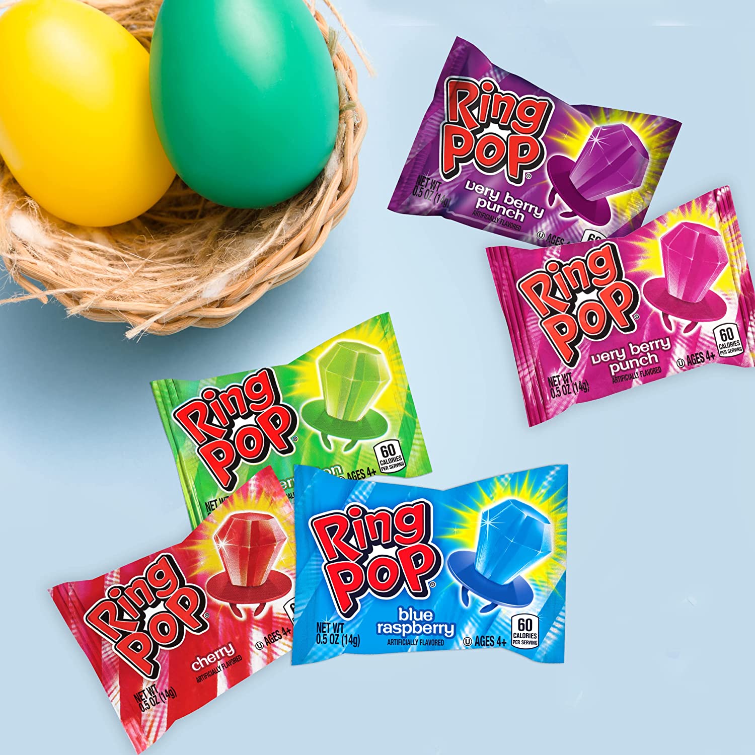 Ring Pop Individually Wrapped Red Cherry 30 Count Bulk Lollipop Easter Pack