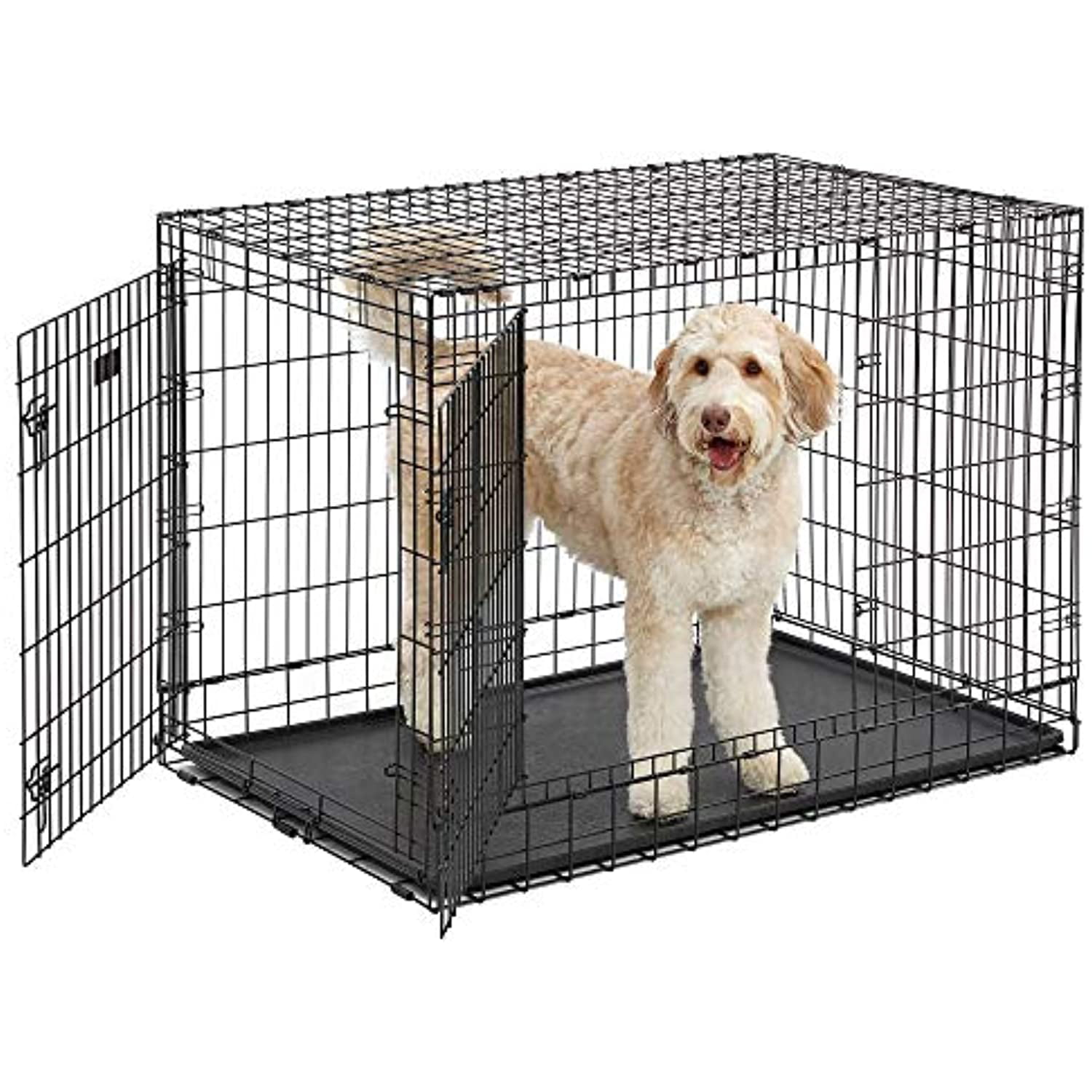 MidWest Homes For Pets Ultima Pro Extra-Strong Double Door Metal Dog Crate. 48″L