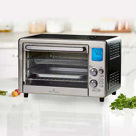 Emeril Lagasse Power Air Fryer 360XL - Convection Ovens Replaces a Hot Air Fryer Oven. Toaster Oven. Rotisserie. Bake. Broil. Slow Cook. Pizza. Dehydrator & More. Emeril Cookbook. Stainless Steel. (MAX 15.6 19.7 x 13)