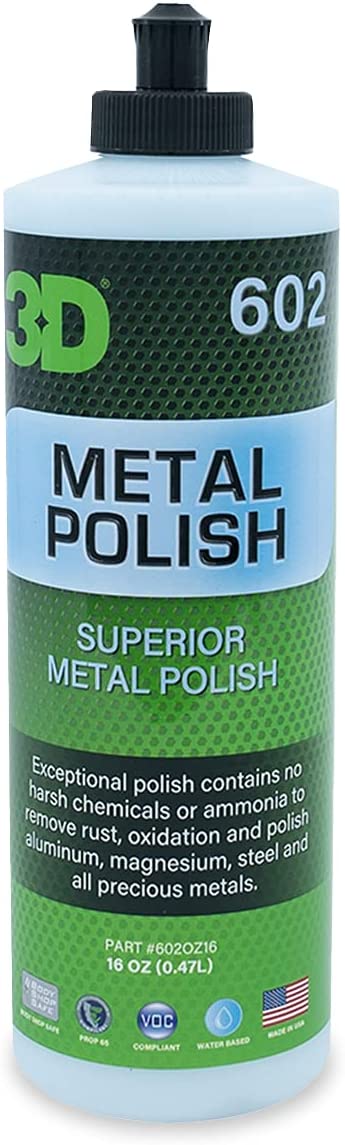 3D Metal Polish - Heavy Duty All Purpose Metal Polish & Aluminum Restorer 16oz.