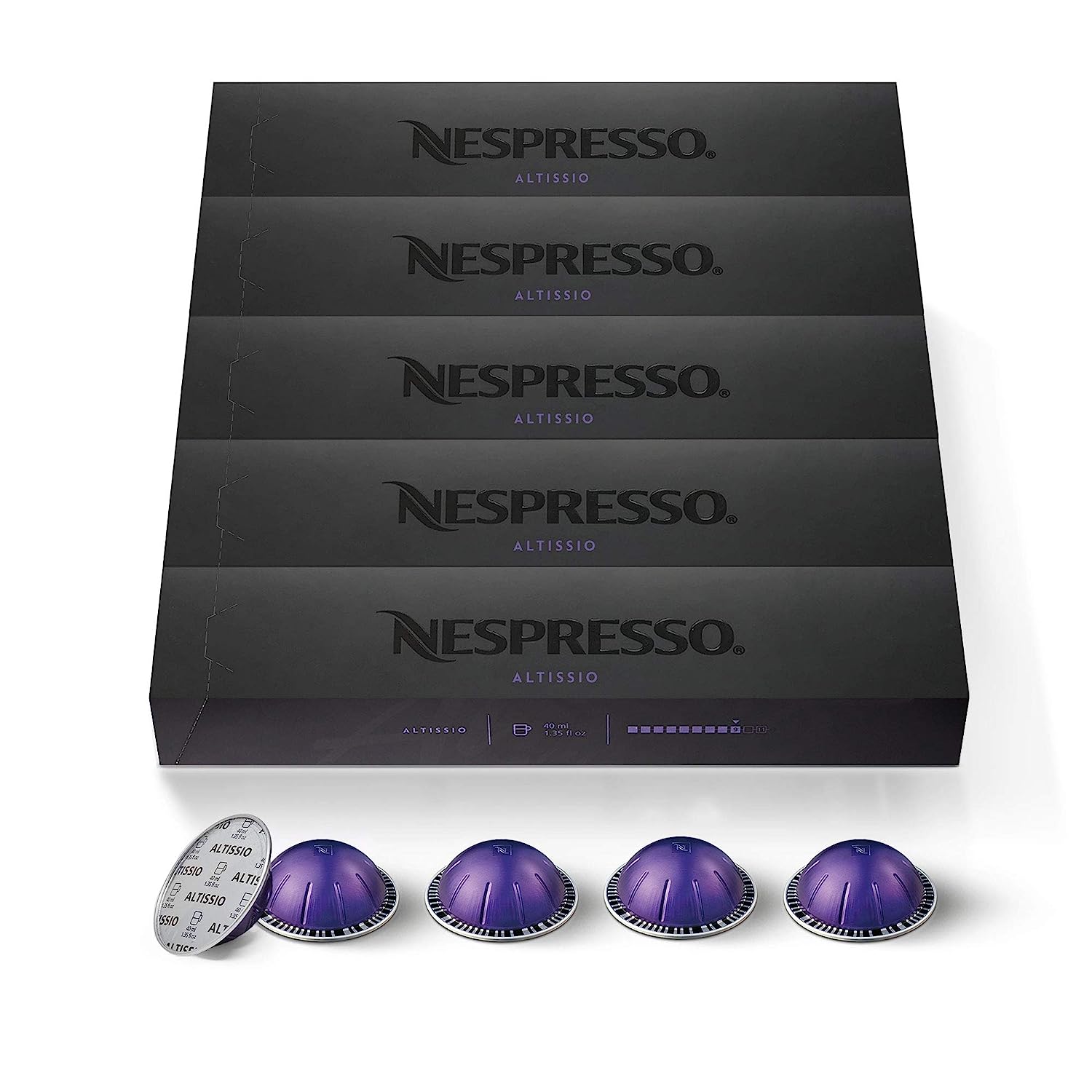 Nespresso Capsules VertuoLine. Altissio. Medium Roast Espresso Coffee. 50 Count Coffee Pods. Brews 1.35 Ounce (VERTUOLINE ONLY)