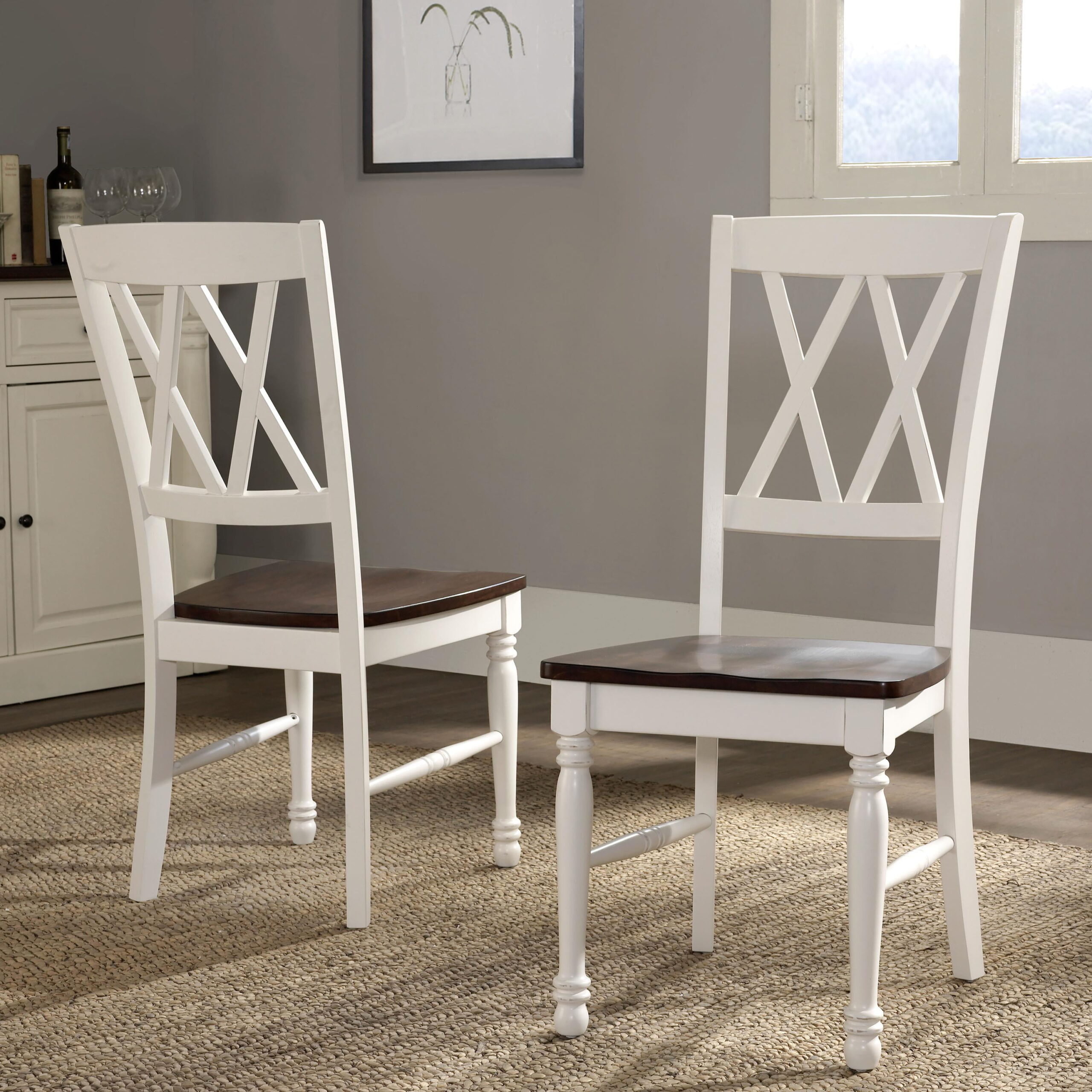 Crosley Shelby Dining Chair. Set of 2. White
