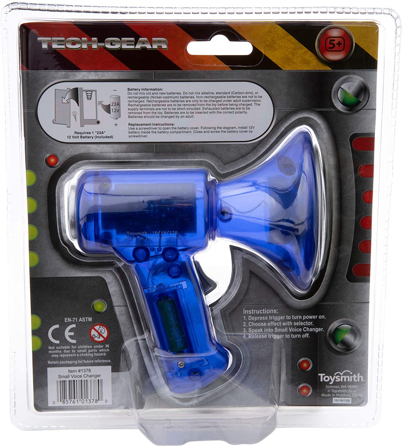 Toysmith Tech Gear Multi Voice Changer (6.5-Inch Various Colors)