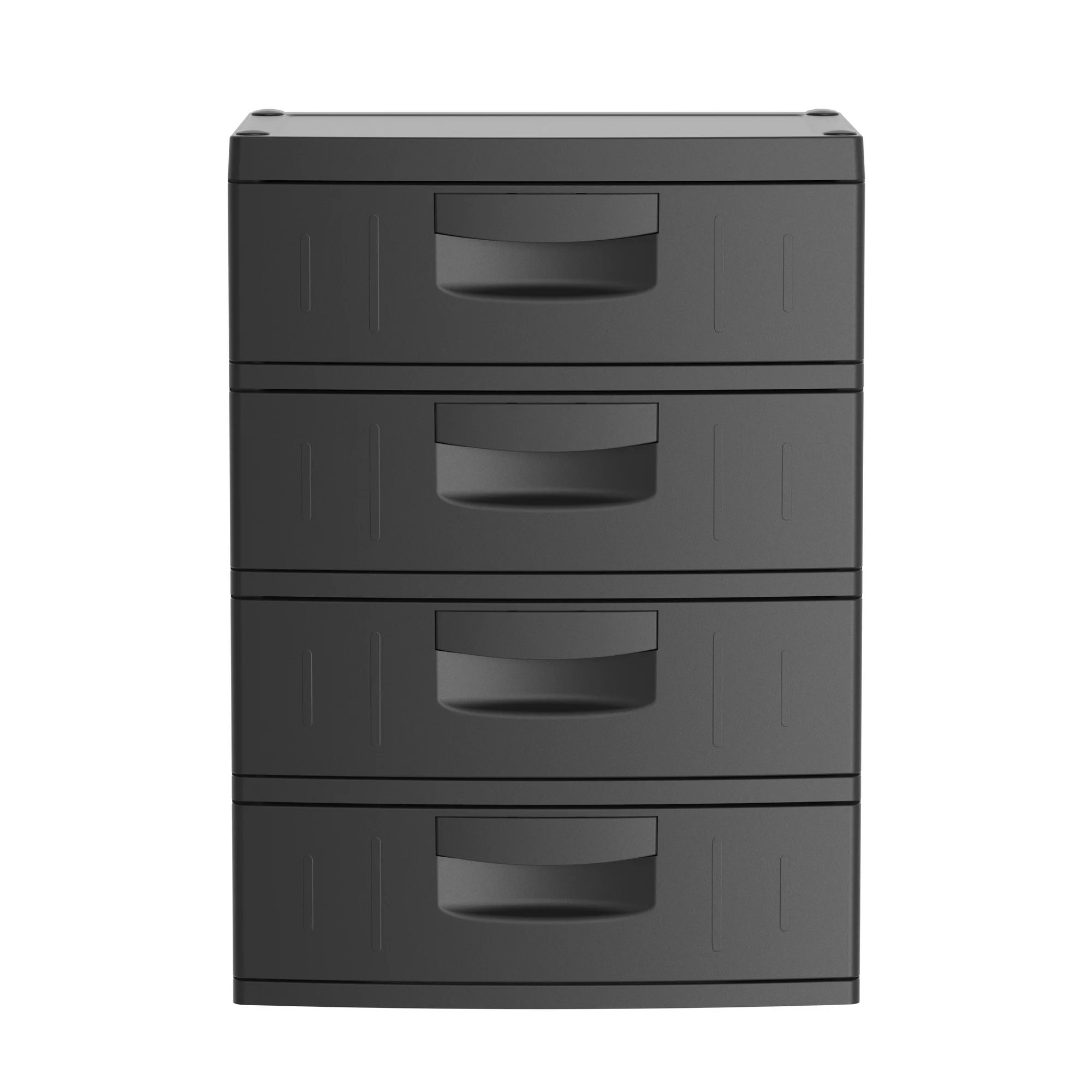 Hyper Tough 4 Drawer Plastic Garage Storage Cabinet 18.7″D x 25.39″W x 35.31″H. Black