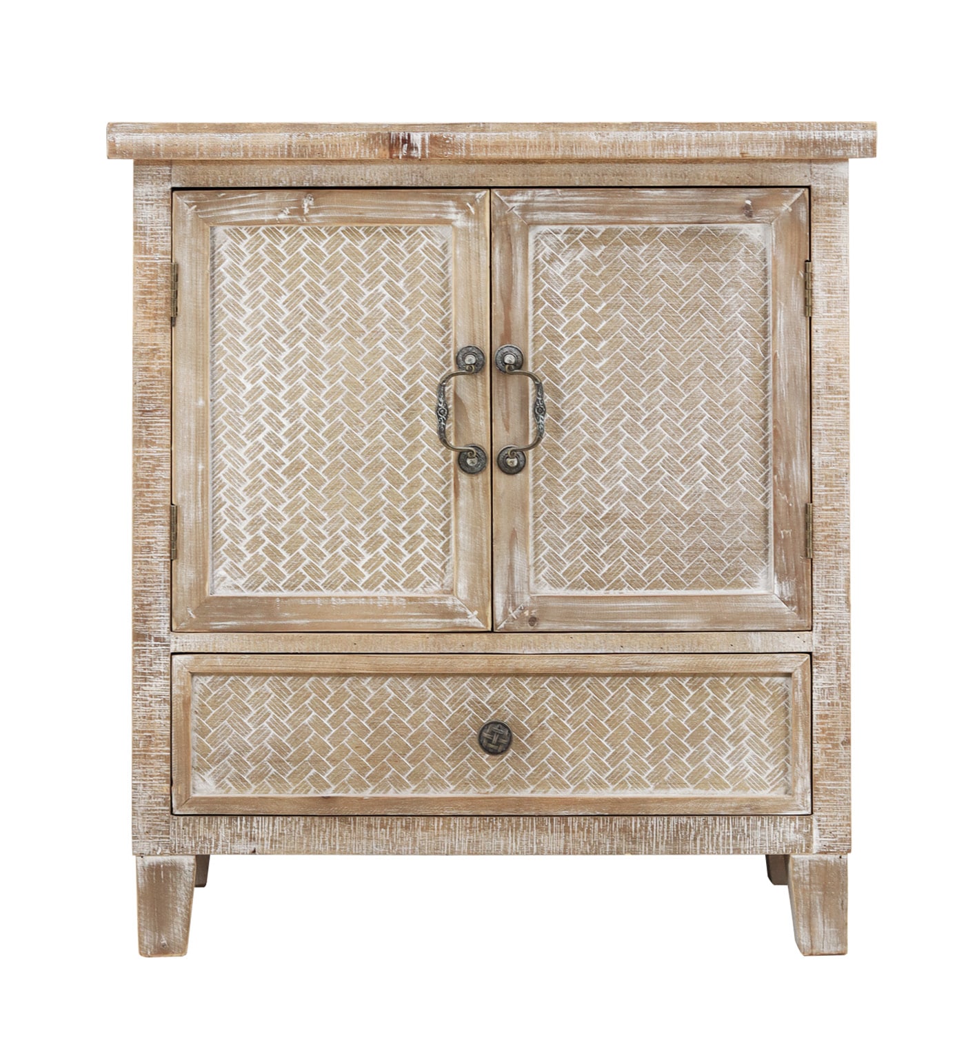 Parisloft 25-in W x 28.125-in H Wood Composite Brown with A Slight White Freestanding Utility Storage Cabinet