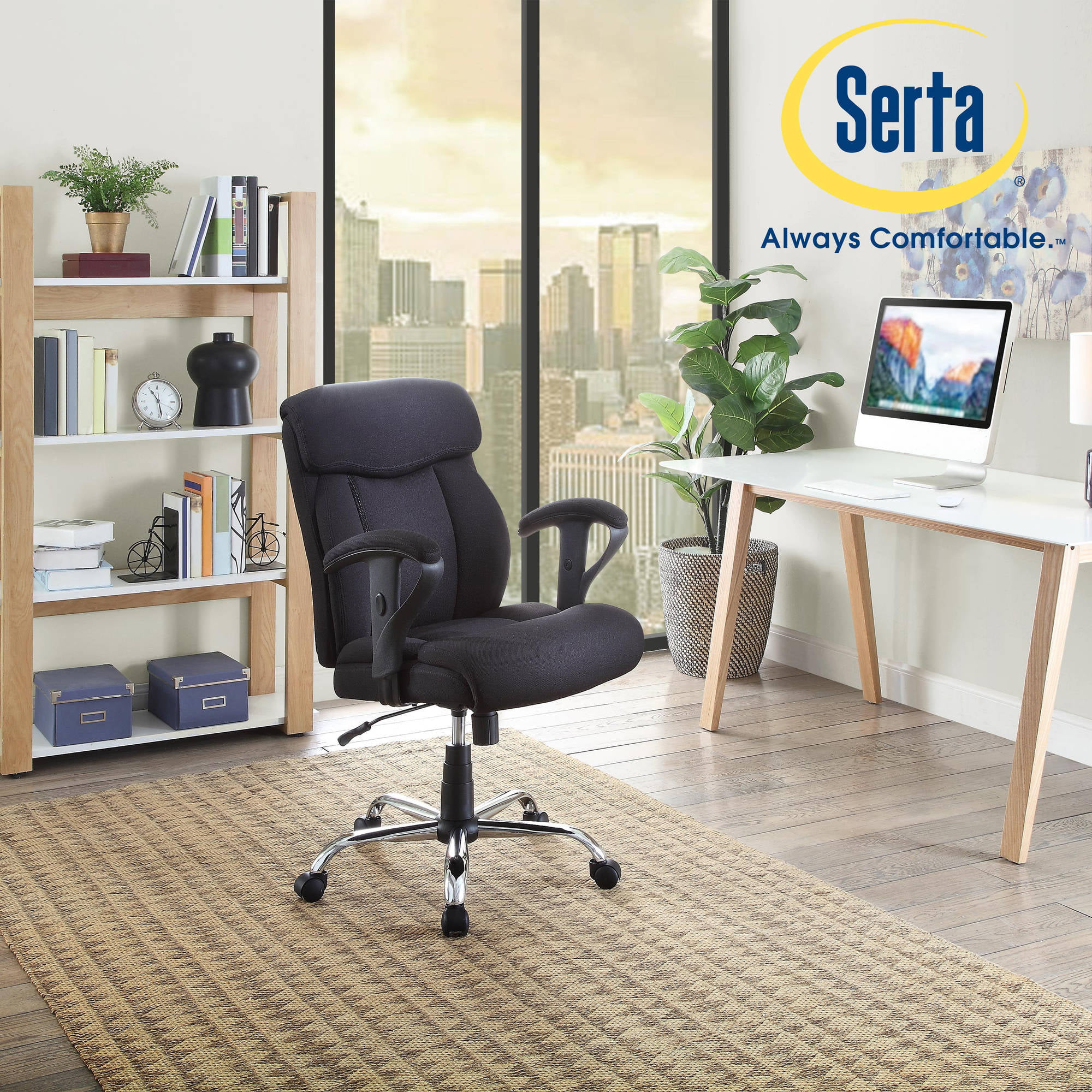 Serta Big & Tall Fabric Manager Office Chair. Supports up to 300 lbs. Black