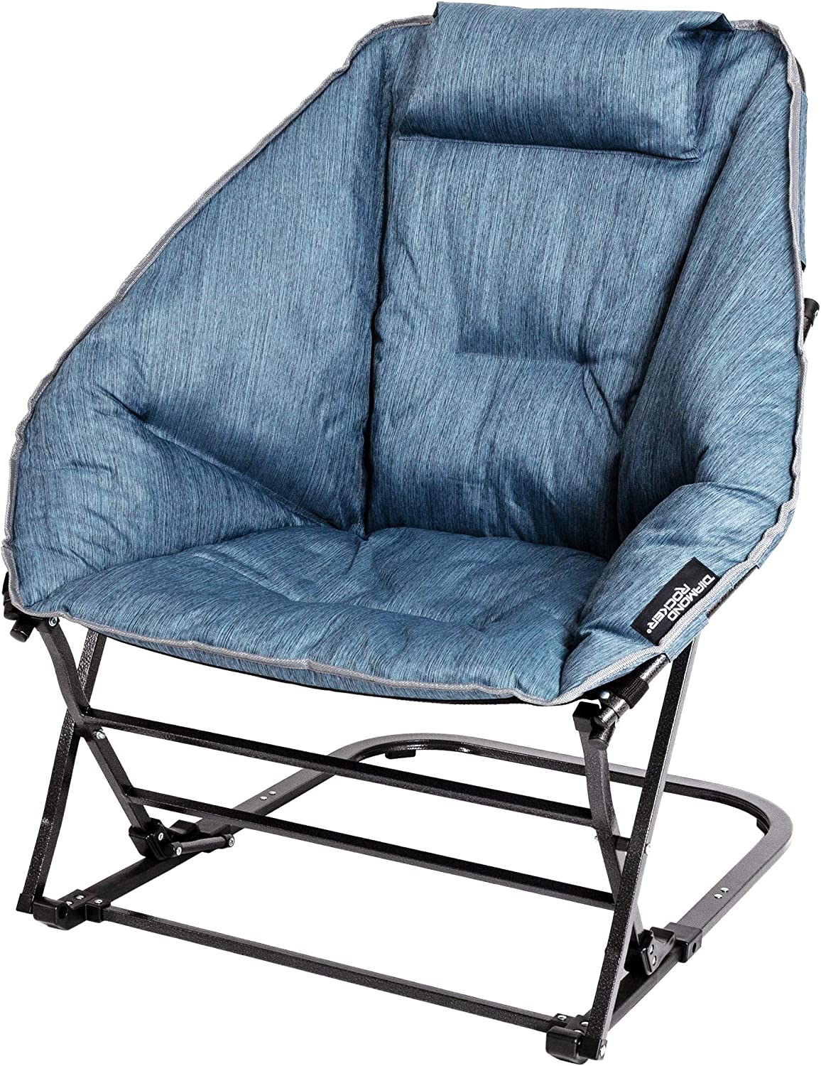 Mac Sports Diamond Rocker Chair. Steel Blue