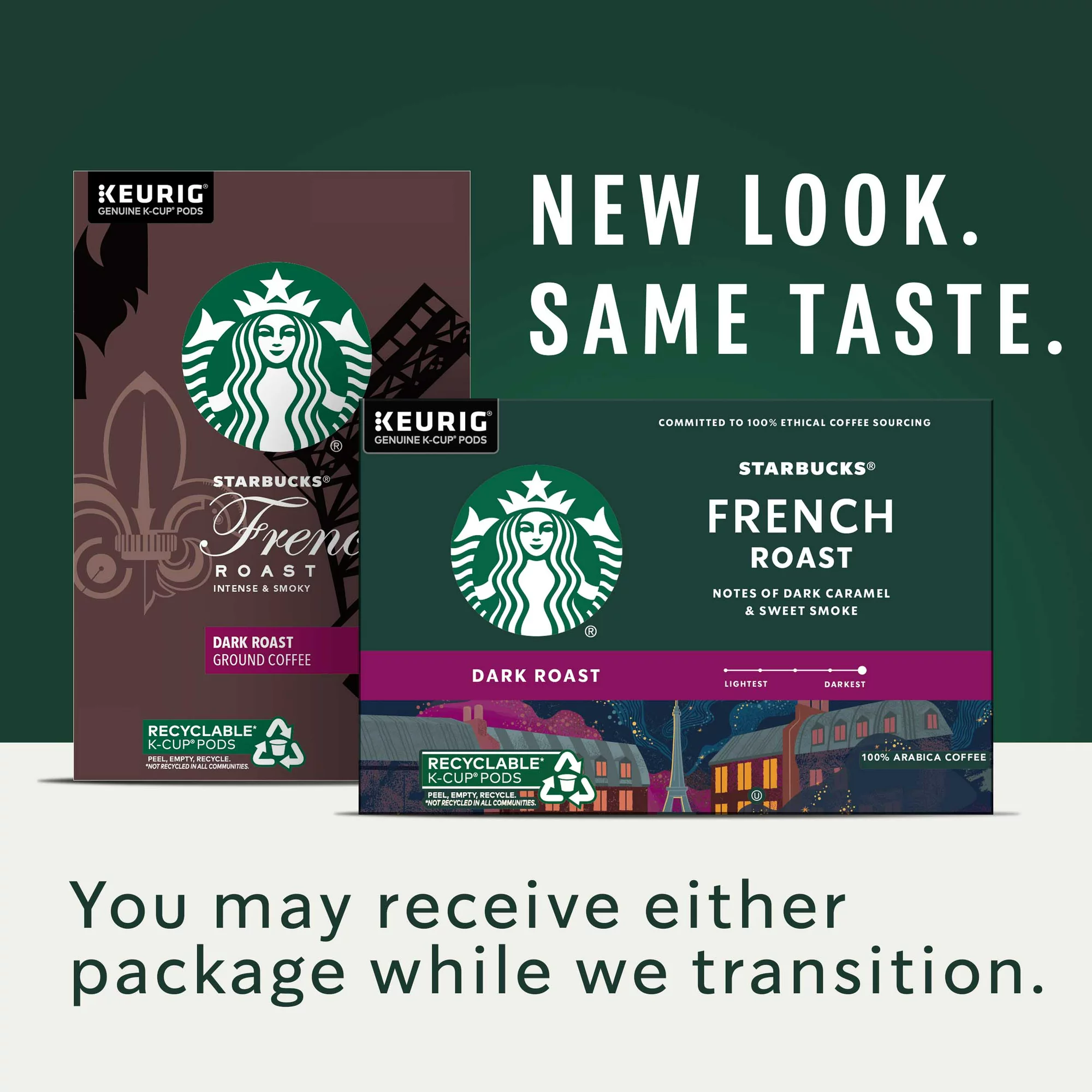 Starbucks French Roast Dark Roast K-Cup Coffee Pods 100% Arabica 44 ct​