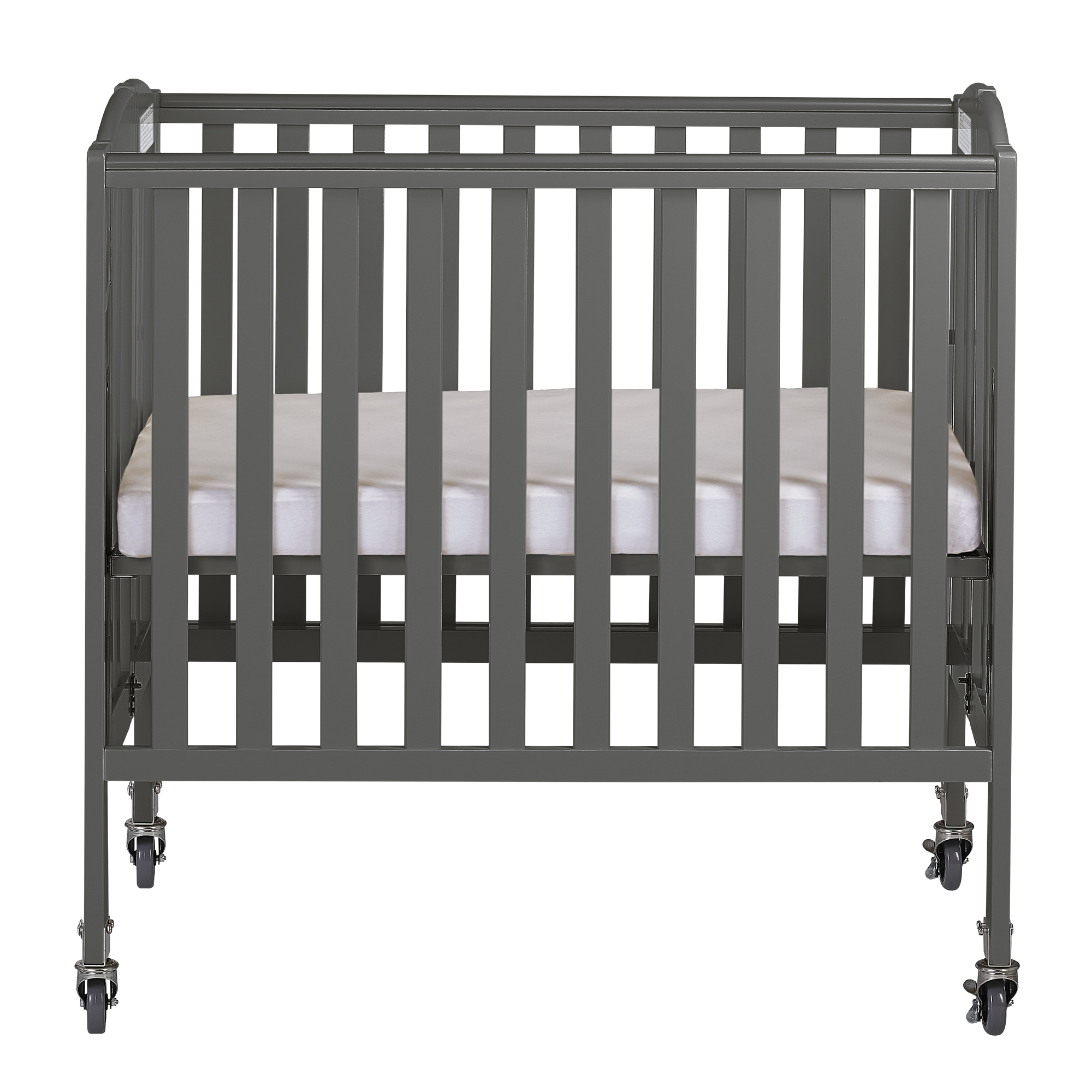 Dream On Me. 3 in 1 Birch Folding Portable Crib - Storm Gray