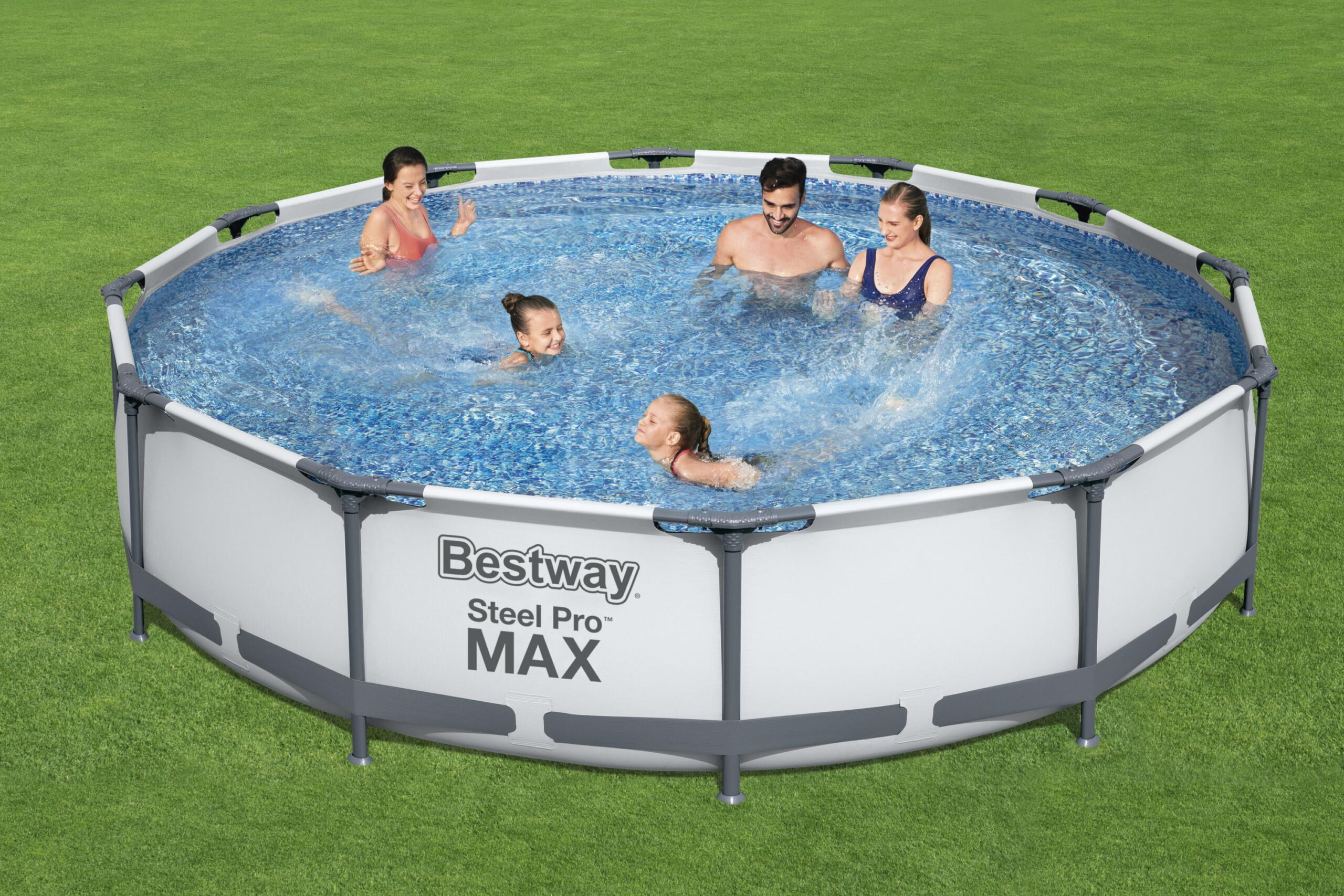 Bestway Steel Pro MAX 12-x30″ Round Above Ground Outdoor Swimming Pool with Pump