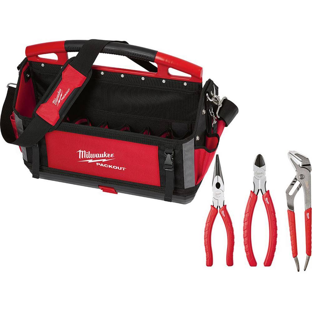 Milwaukee 48-22-8320-48-22-6331 20 in. PACKOUT Tote with 3-Piece Pliers Kit