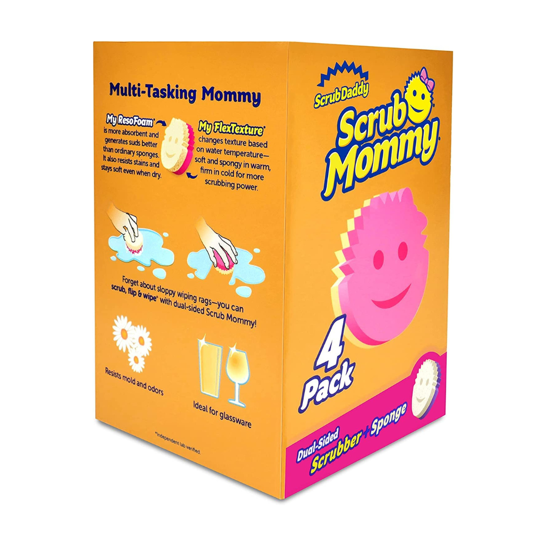 Scrub Daddy Dual Sided Sponge and Scrubber. Scratch Free Sponge for Dishes and Home. 6 Ct