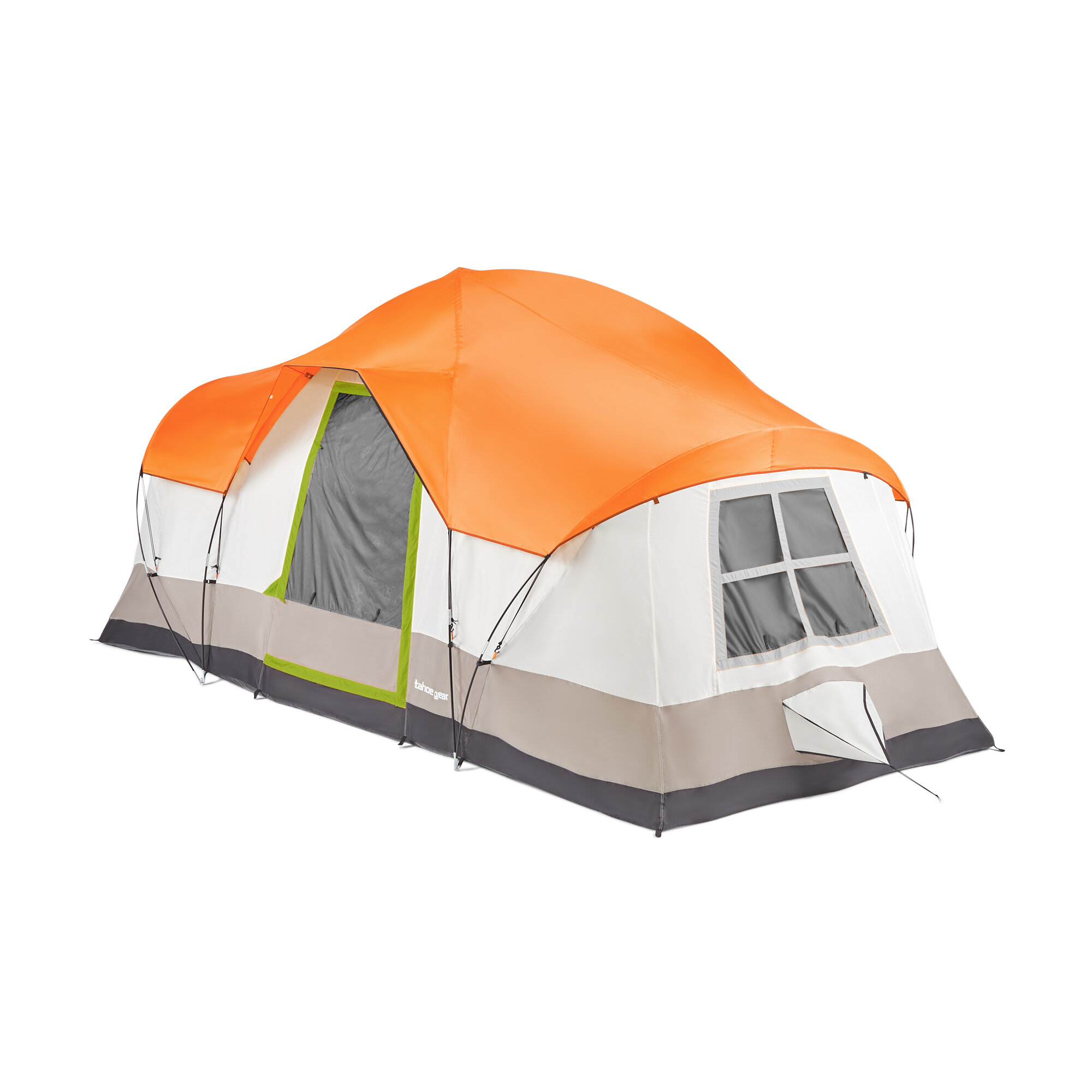 Tahoe Gear Olympia 10 Person 3 Season Outdoor Camping Tent - Orange