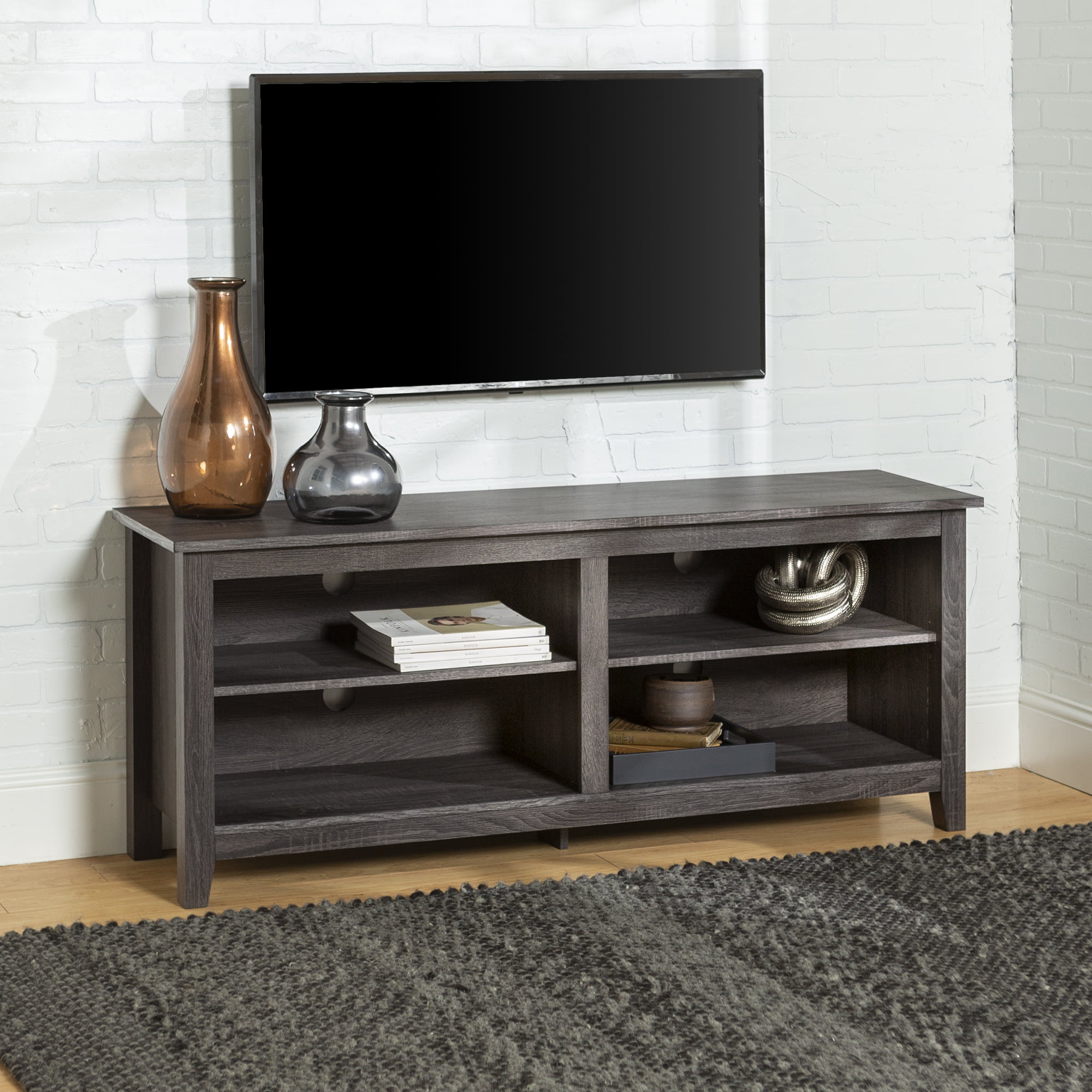 Manor Park Wood Entertainment Center for TVs up to 64″. Charcoal