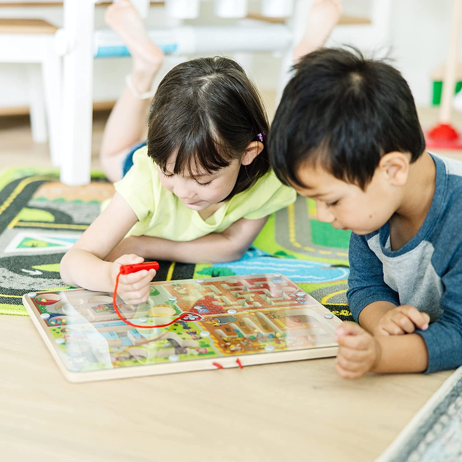 Melissa & Doug PAW Patrol Wooden 4-in-1 Magnetic Wand Maze Board - Activity Game. Travel Toys For Kids Ages 3+ - FSC-Certified Materials