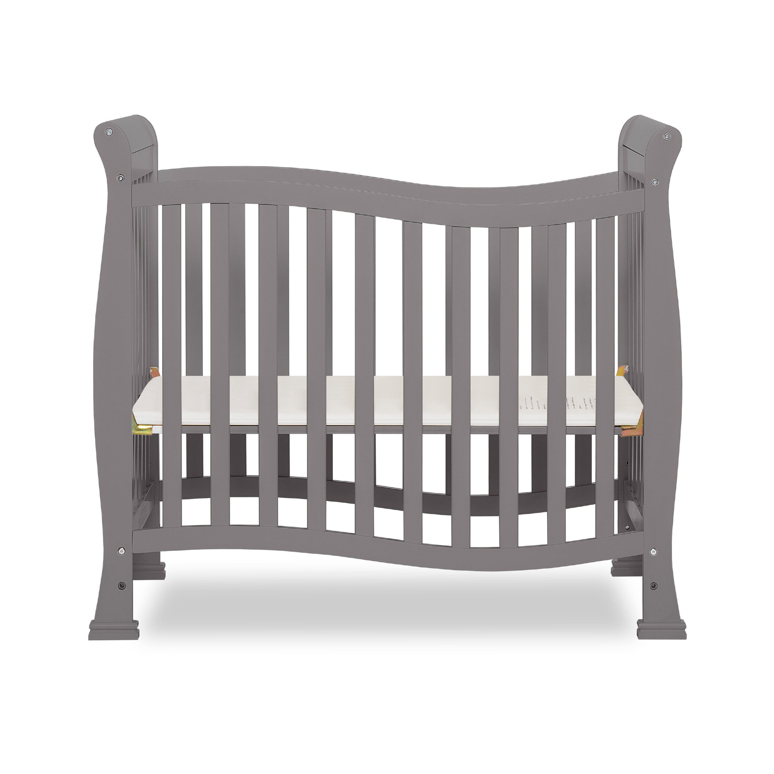 Dream On Me Piper 4-in-1 Convertible Mini Crib in Storm Grey