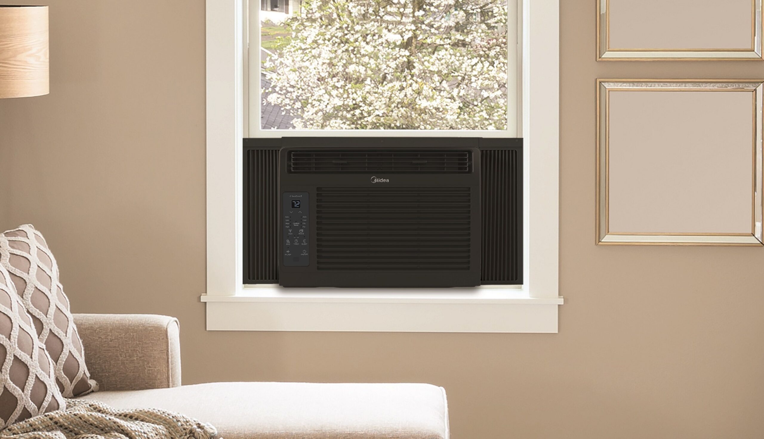 Midea 6.000 BTU 115V Window Air Conditioner with ComfortSense Remote. Black. MAW06R1WBL