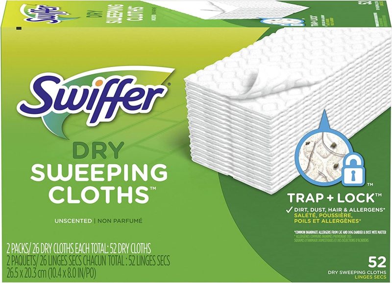 Swiffer Sweeper Dry Mop Refills. Floor Cleaning Product. Unscented. 52 Count
