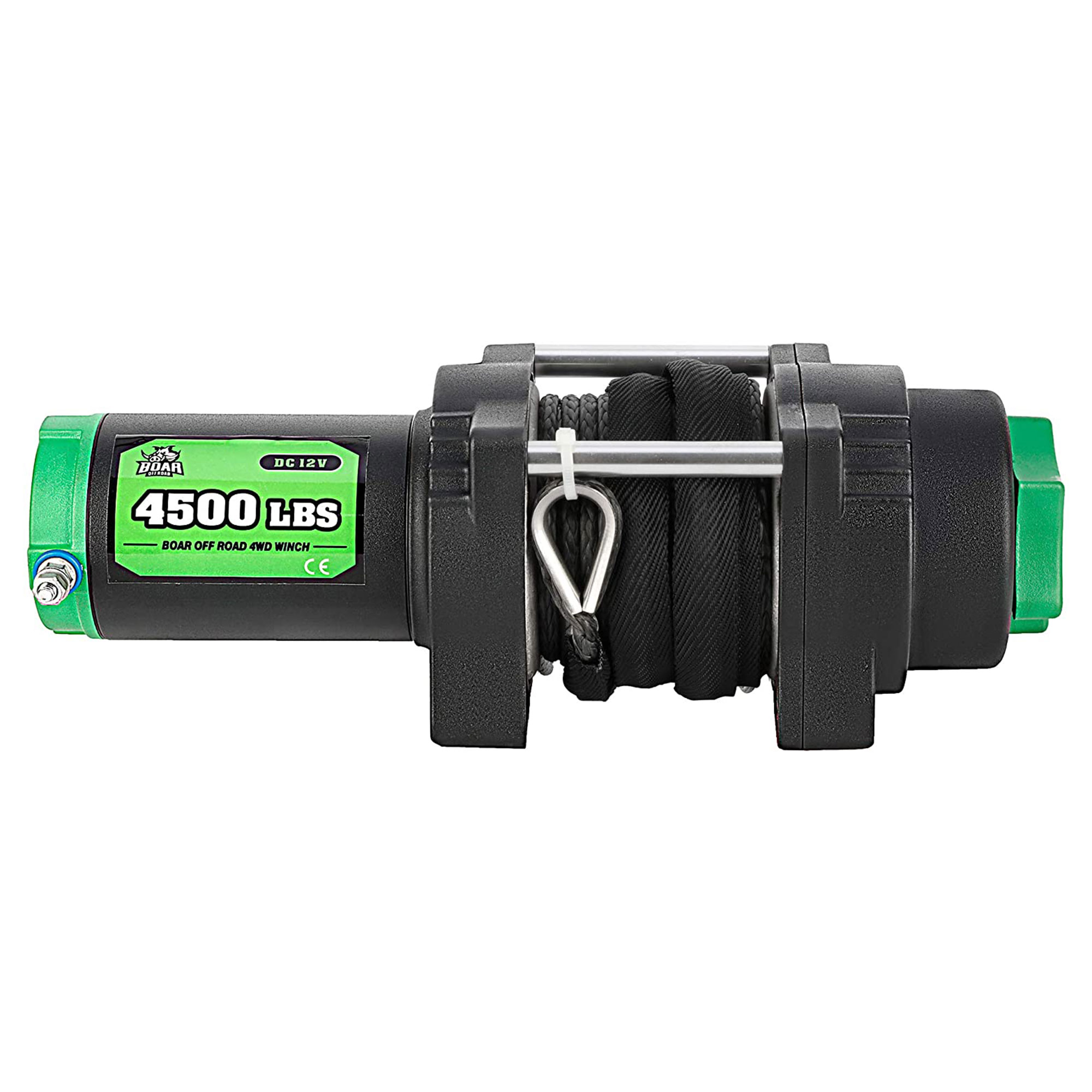 OFF ROAD BOAR Steel Electric Towing Winch Kit. 12V w/ 4.500Lb Max & Remote