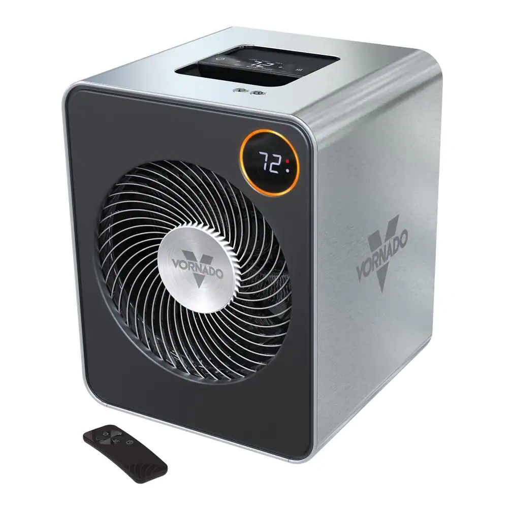 Vornado EH1-0117-83 VMH600 1500-Watt 5118 BTU Whole Room Electric Stainless Steel Fan Heater. Auto Climate. Advanced Safety