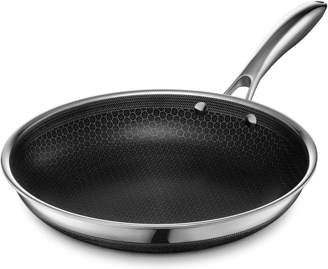 HexClad 10 Inch Hybrid Stainless Steel Frying Pan (Pan)