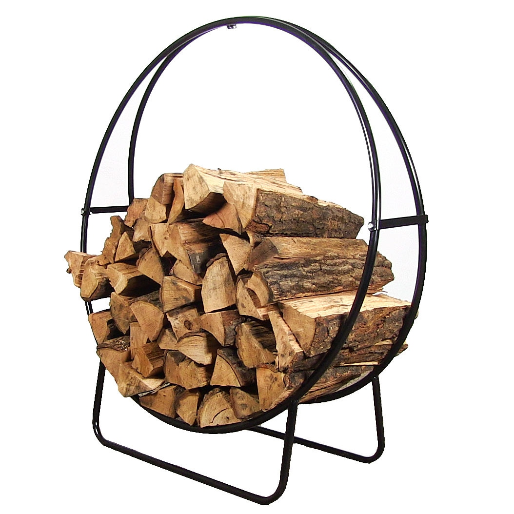 Sunnydaze Decor 30-in x 24-in x 9-in Steel Two-thirds Cord Firewood Rack